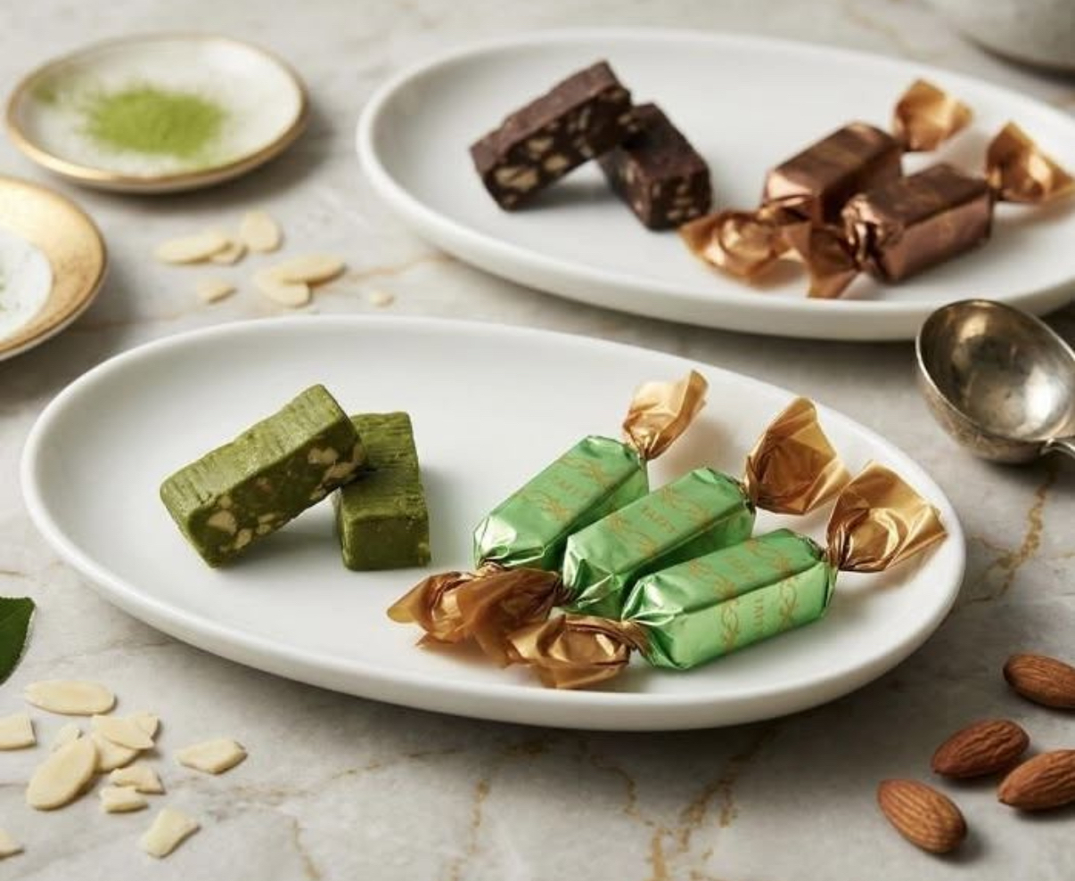 日本直送 日本茶的深層韻味融入經典太妃糖之中 吉村有機 ✅濃厚茶葉杏仁碎太妃糖70g 烤綠茶太妃糖 太妃糖70g 