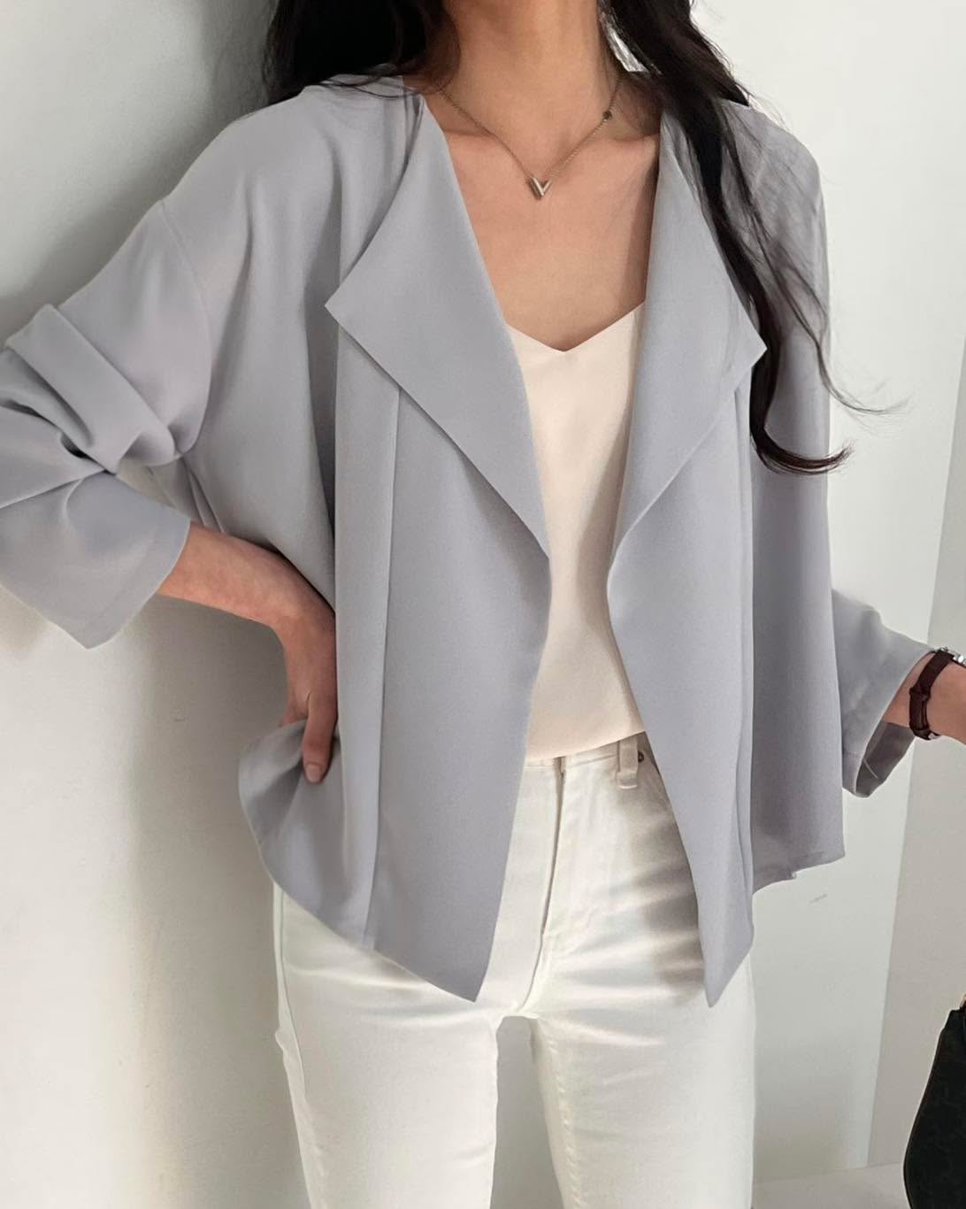 雪紡反領西裝外套