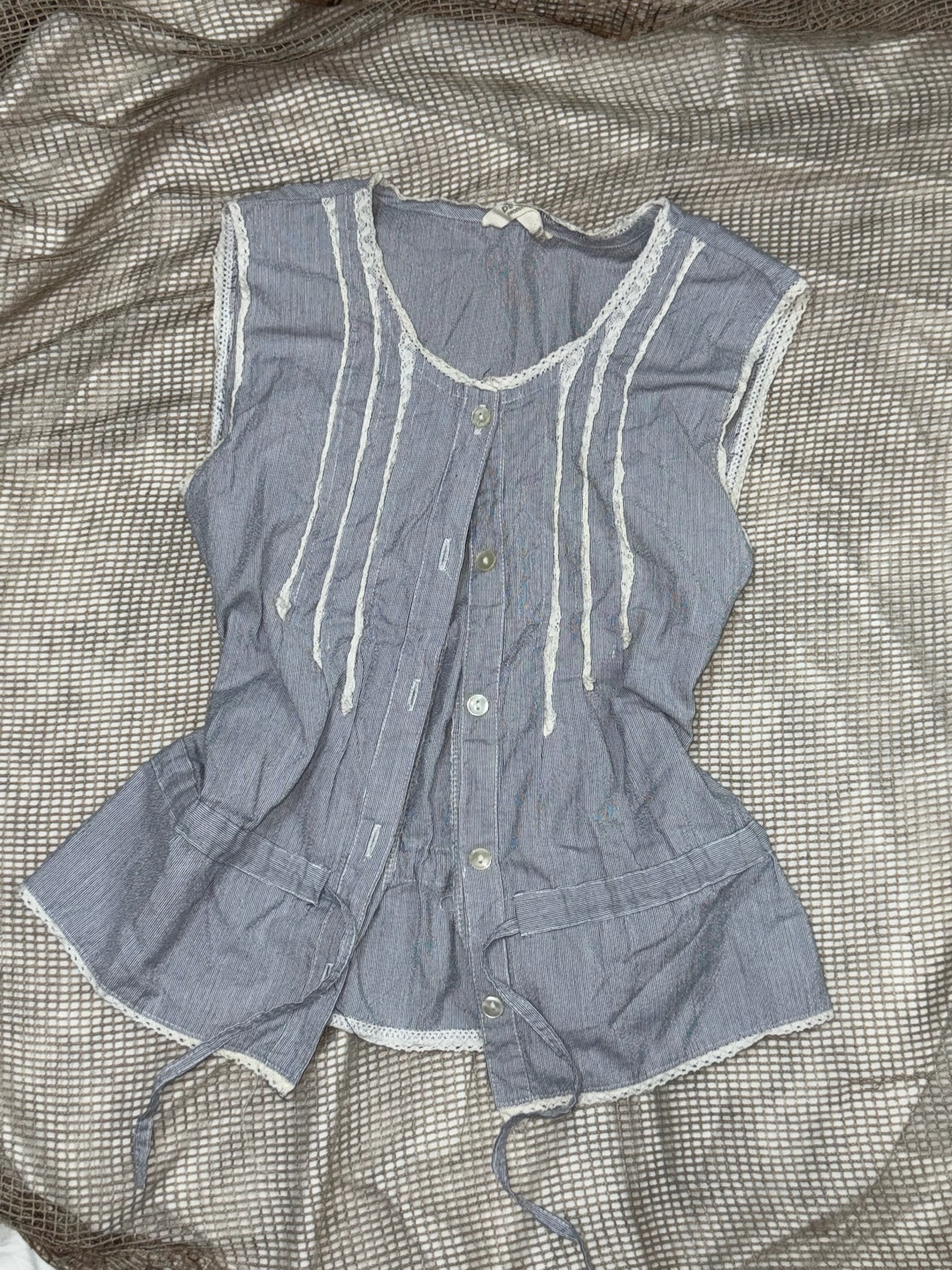 Japanese Coquette Striped Vest