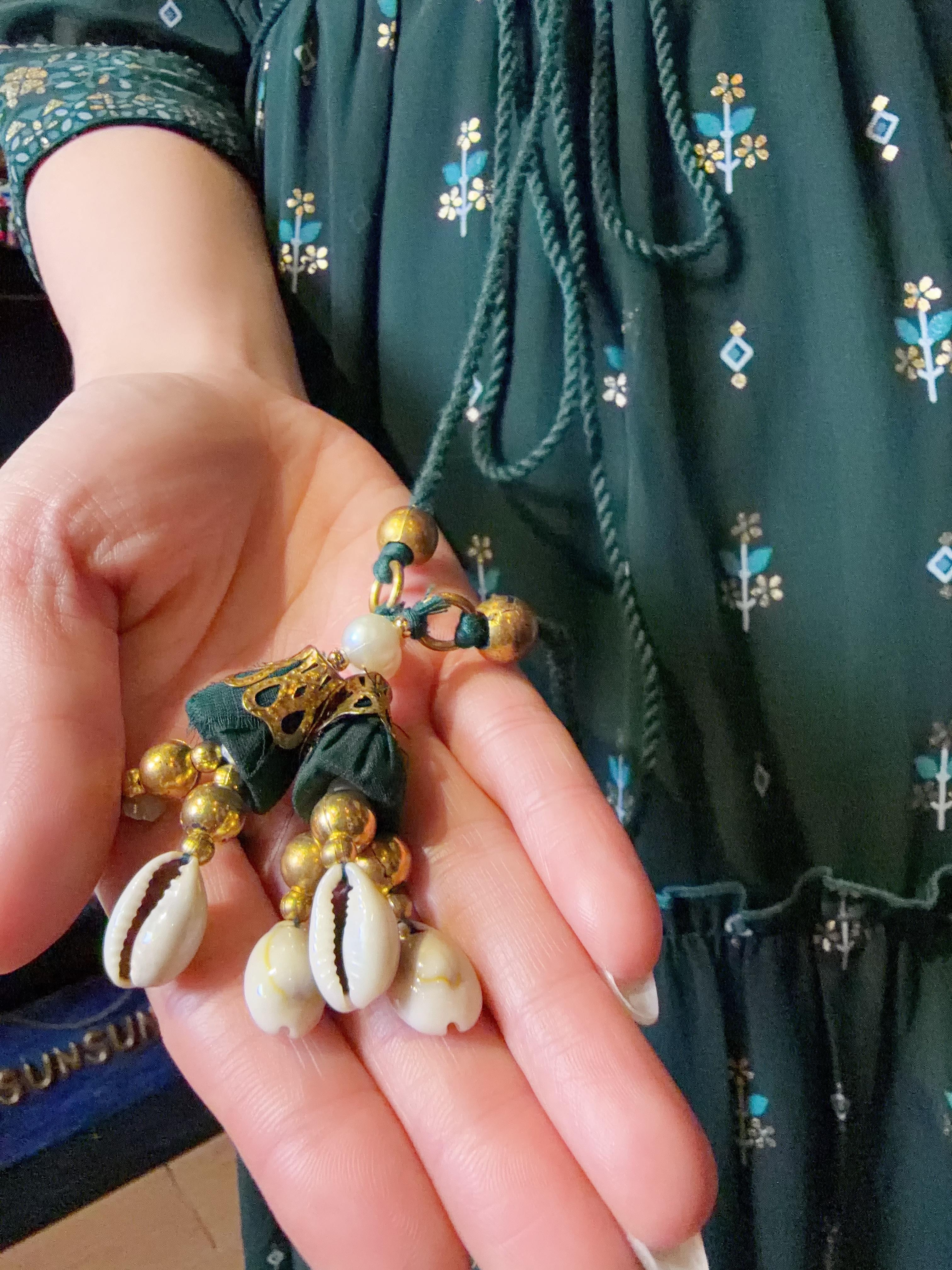 Peacock Green Chiffon 3-layer OP 49" #1141