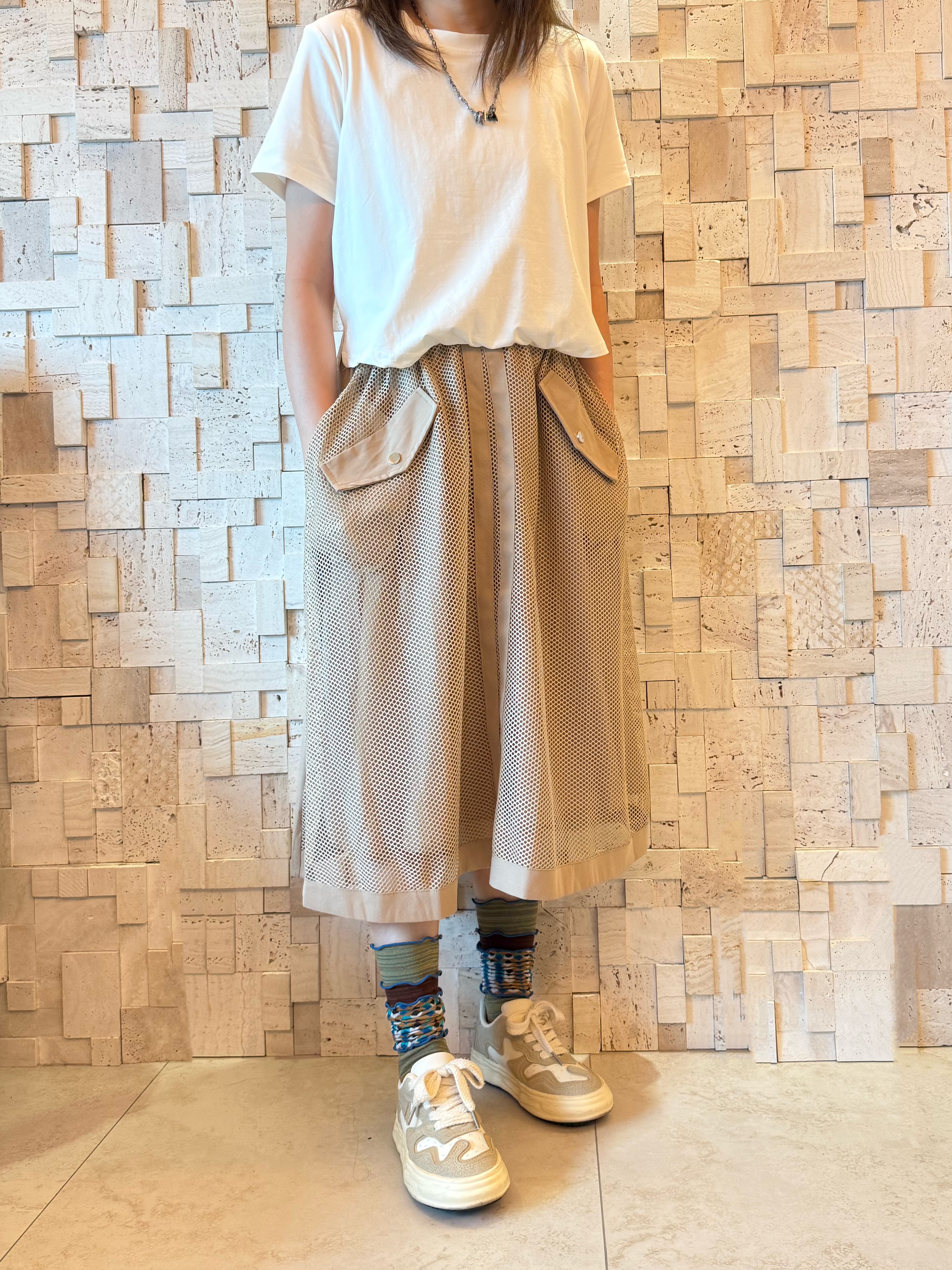 S00360 滑棉拼網紗Op