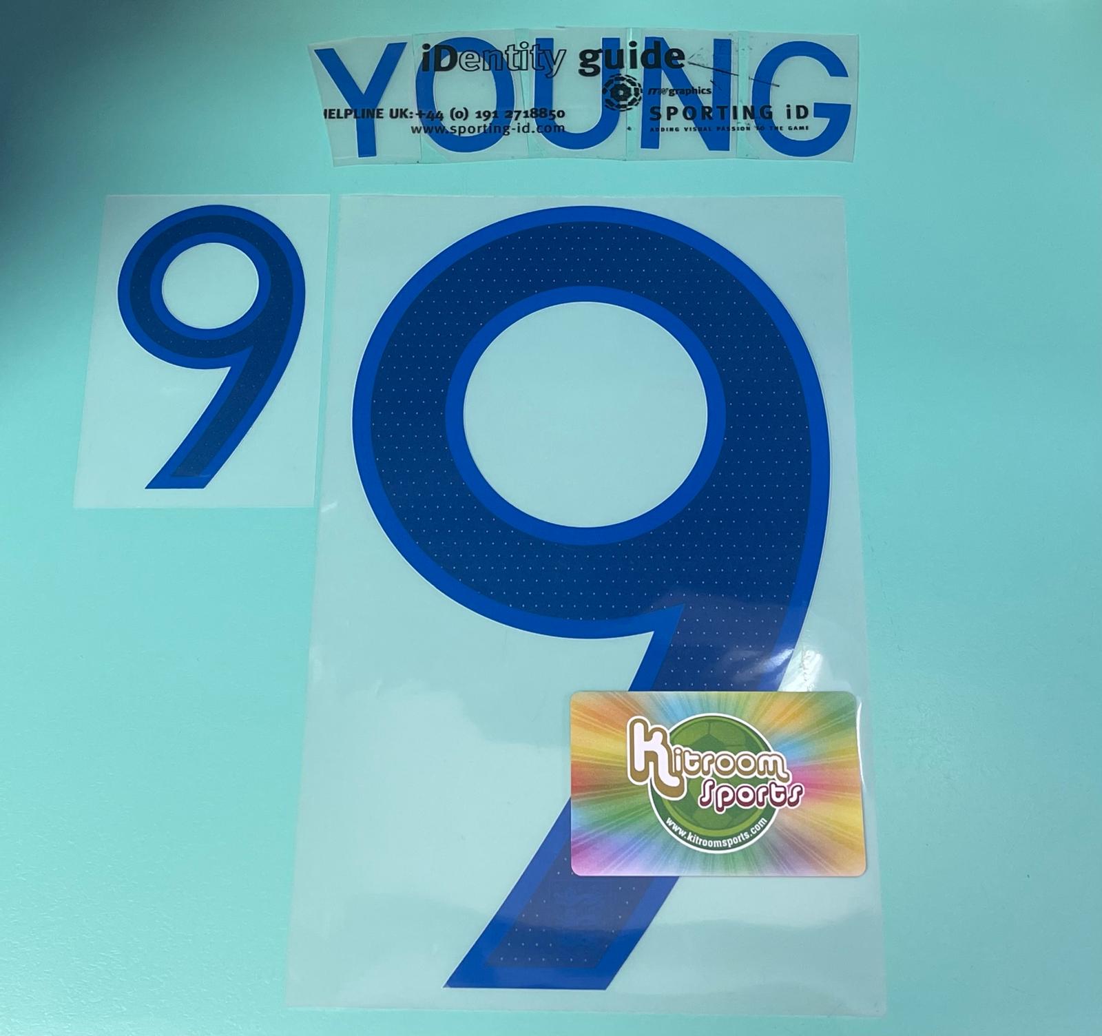 2010 England Away Nameset #9 YOUNG
