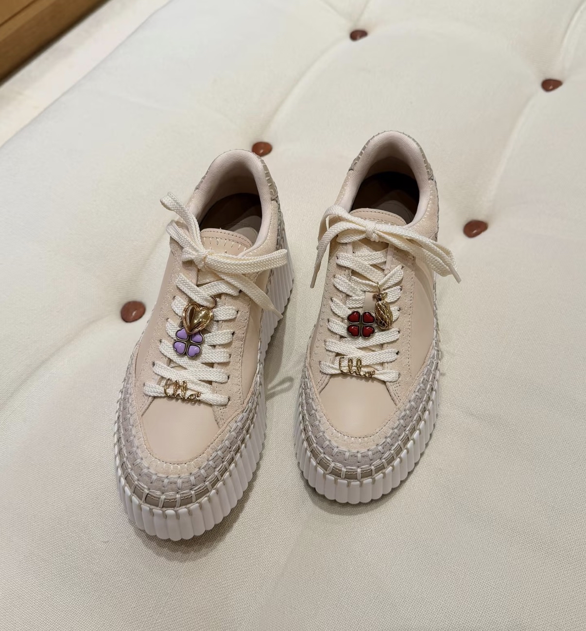 限時優惠✨新款🆕訂貨📮 Chloe 8cm 厚底Nama sneaker 連裝飾扣✨   Size 37 38 39 40 41