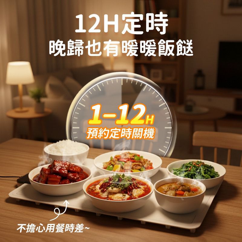 Yohome 薄柔捲分拆式全墊水洗易潔速熱多用餐伴暖餸墊PRO