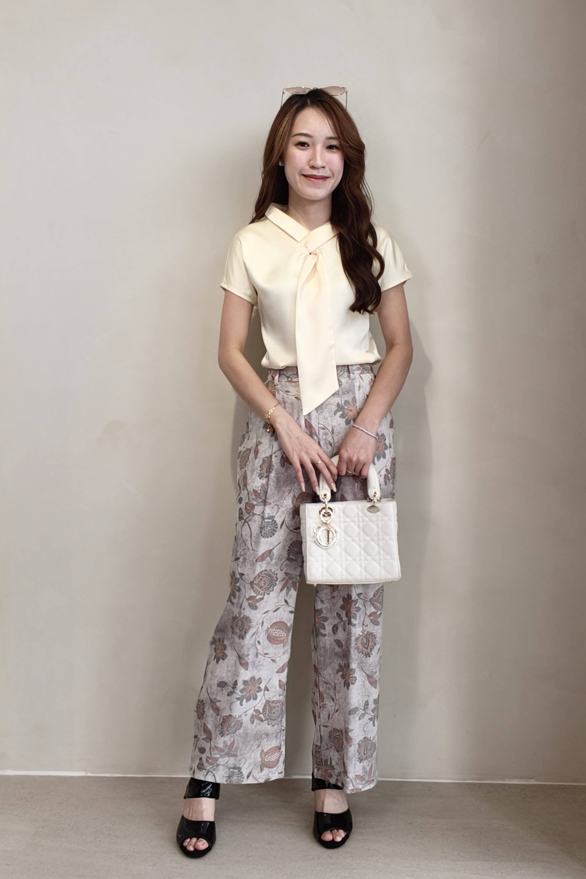 RB1004 Silk Tie Mandarin Blouse