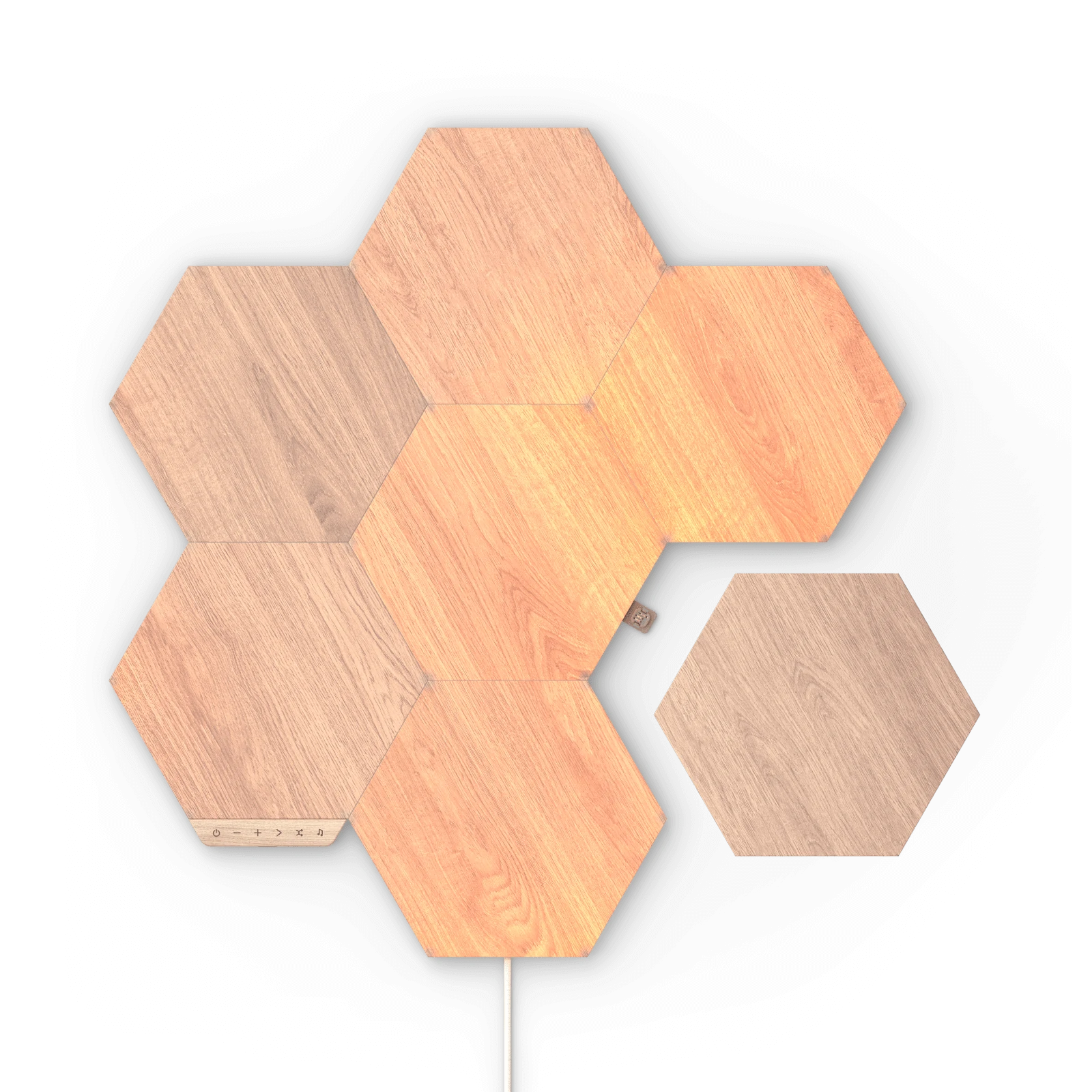 [原裝香港行貨丨2年保養] Nanoleaf Elements Hexagon Starter Kit (7Pcs) 六角形智能照明燈板 (七塊裝) 入門套件 A-NL52-K-7002HB-7PK