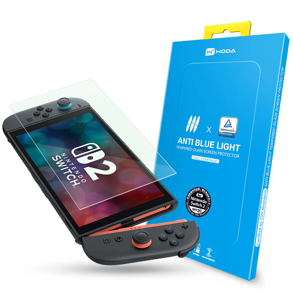 HODA 抗藍光Nintendo Switch 2  (德國萊因TÜV RPF20認證) |