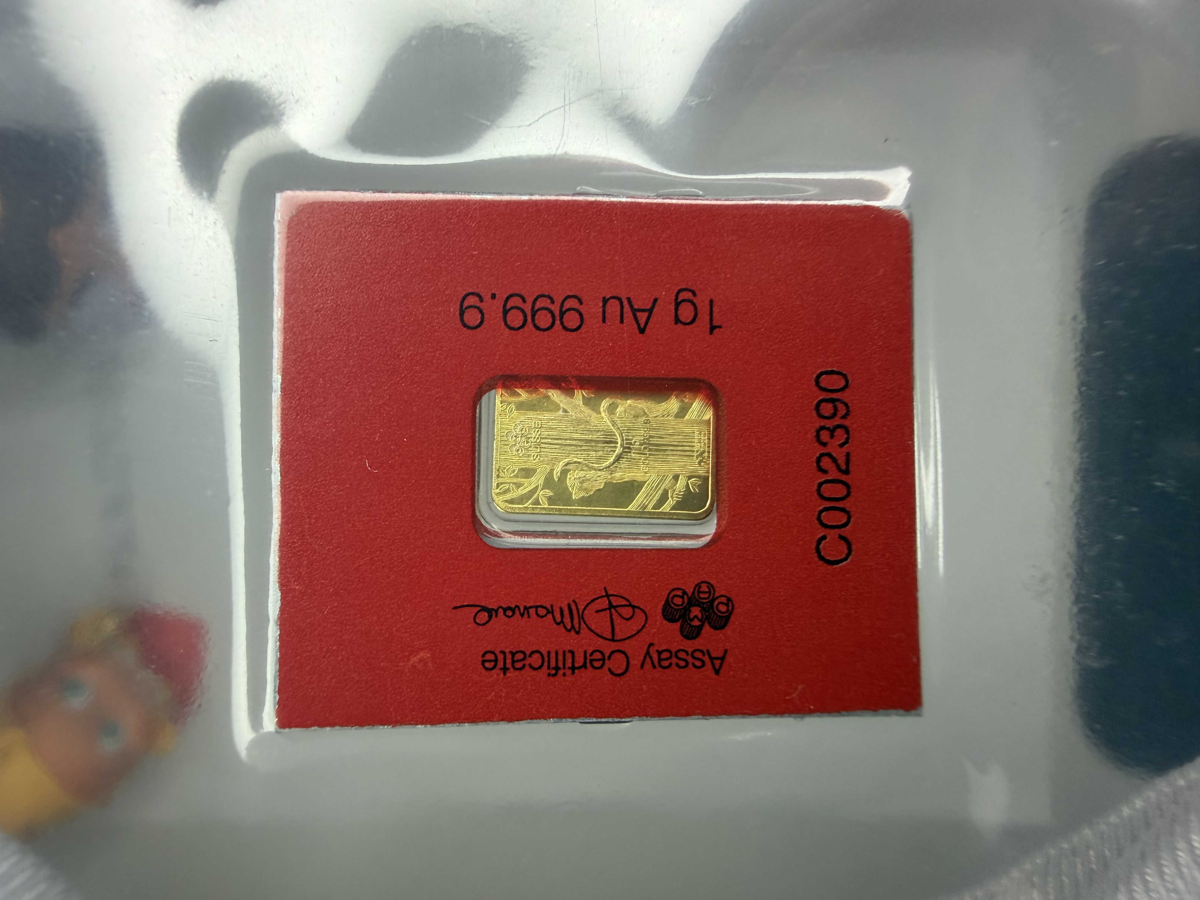 PAMP Lunar 2016 Monkey 1g🇨🇭Swiss Fine Gold Bar Emas 999.9 生肖猴