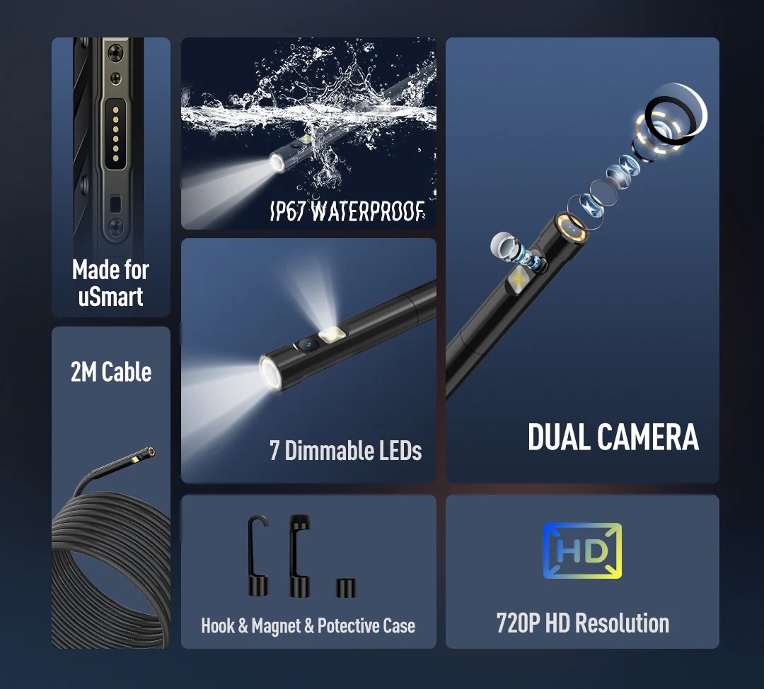 Ulefone uSmart E02 Endoscope 雙鏡頭內窺鏡