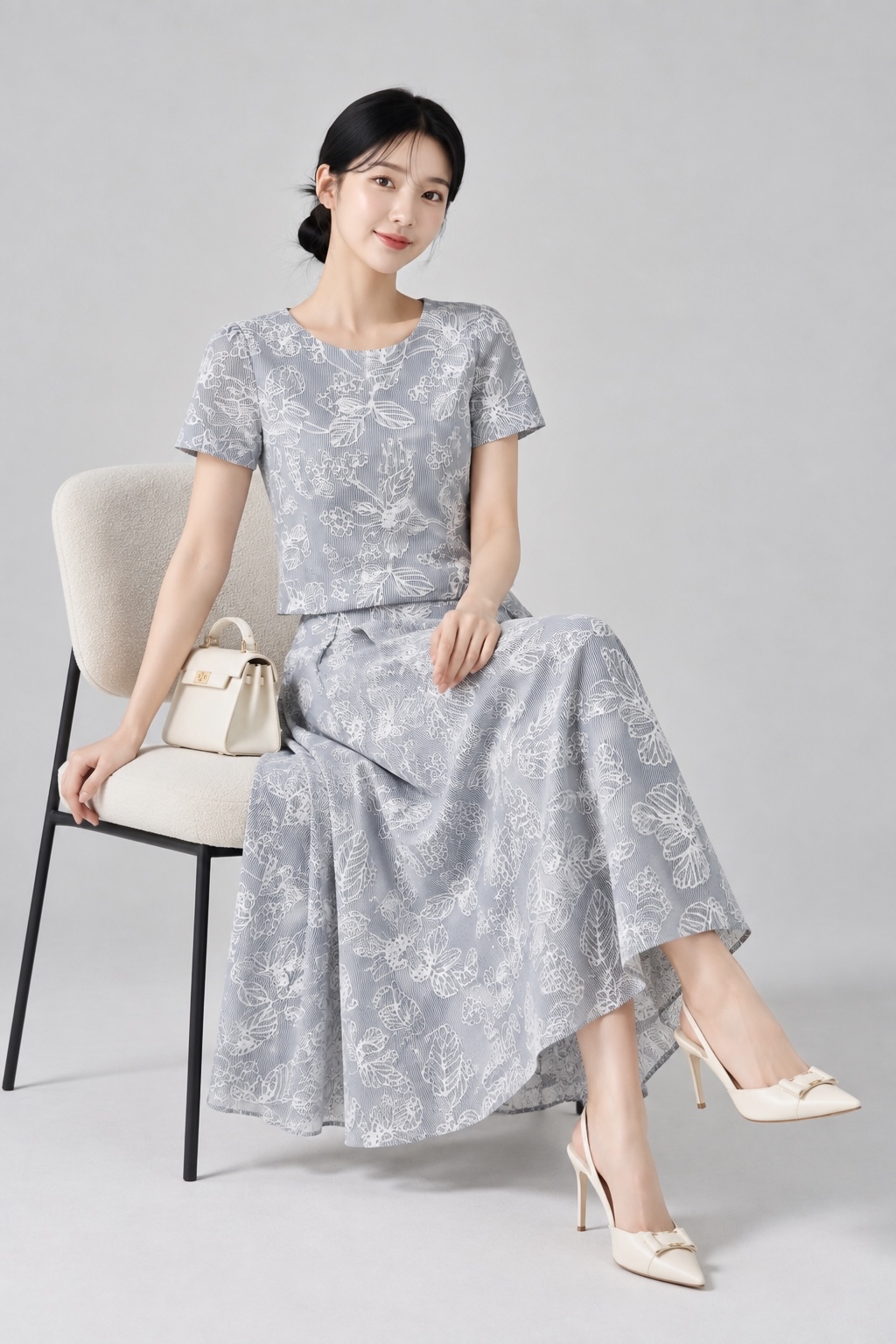 60103 Floral Embroidered Two-Piece Set