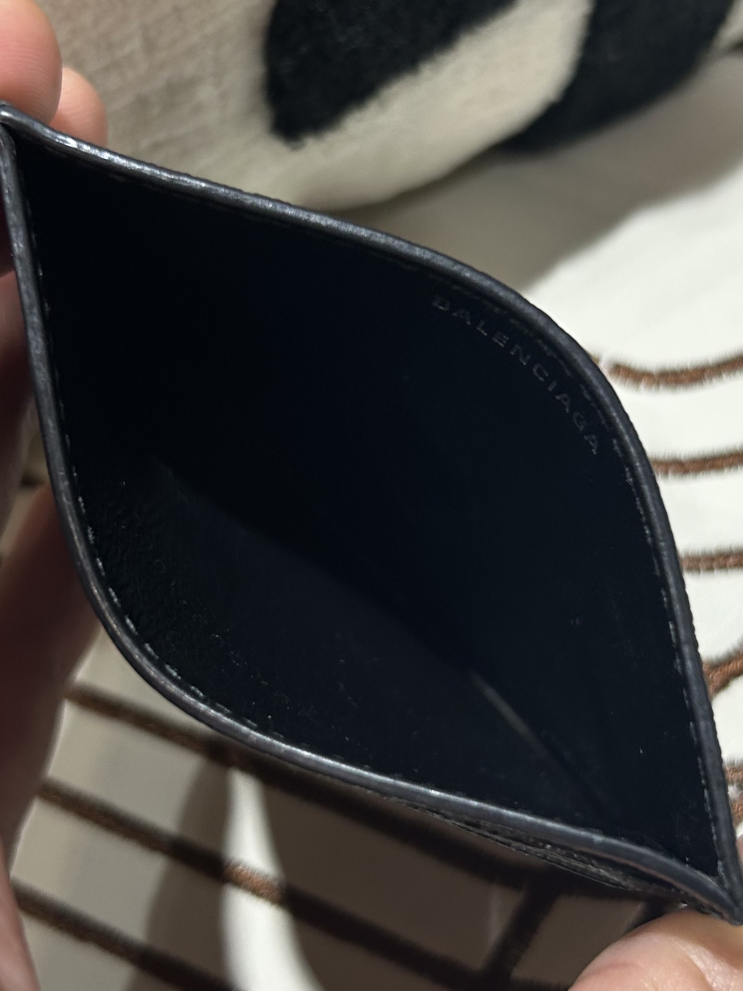 BALENCIAGA Card Holder 黑色BB Monogram Cash卡片套 牛皮 594309 100%Authentic, 98%New