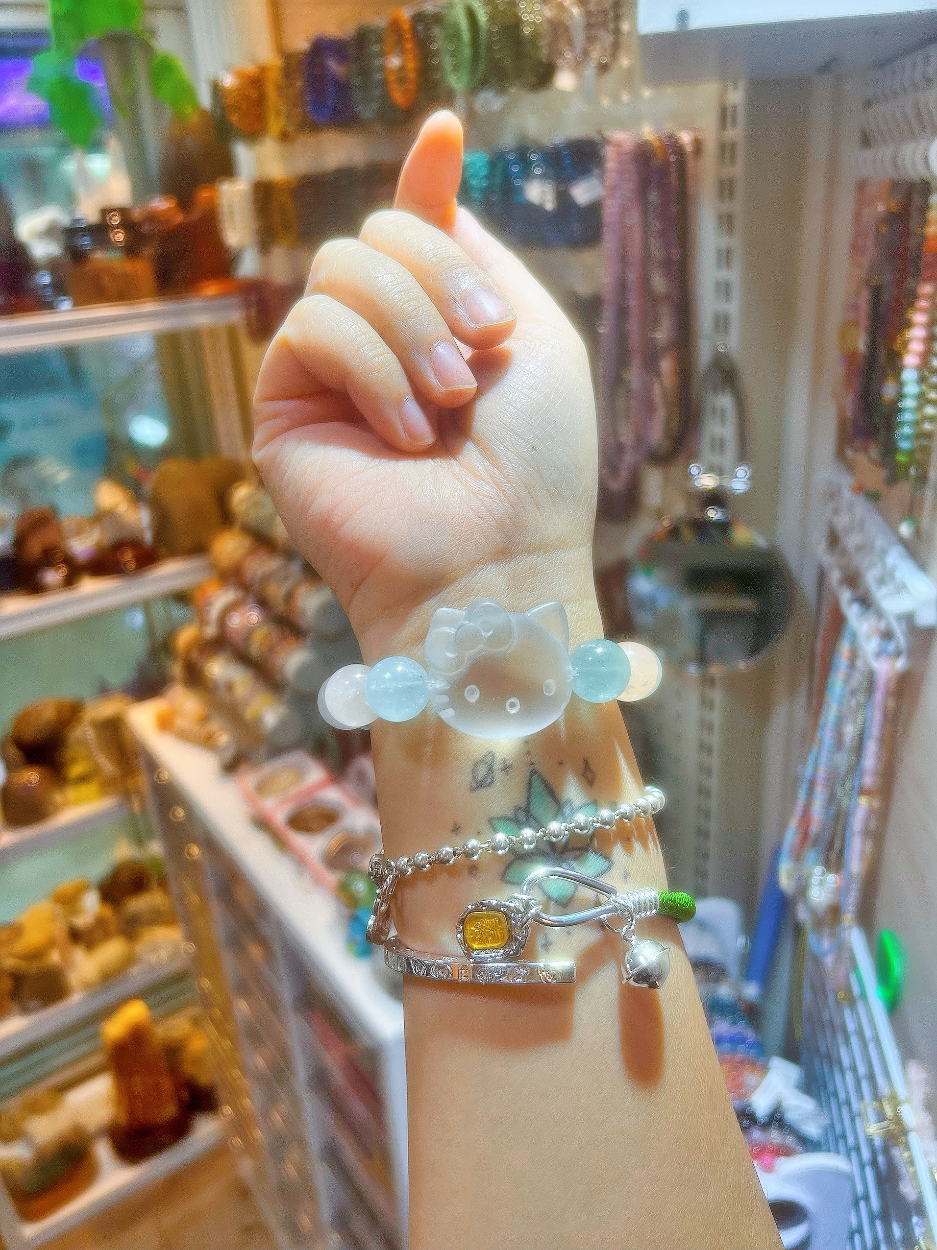 白水晶Kitty+摩根石