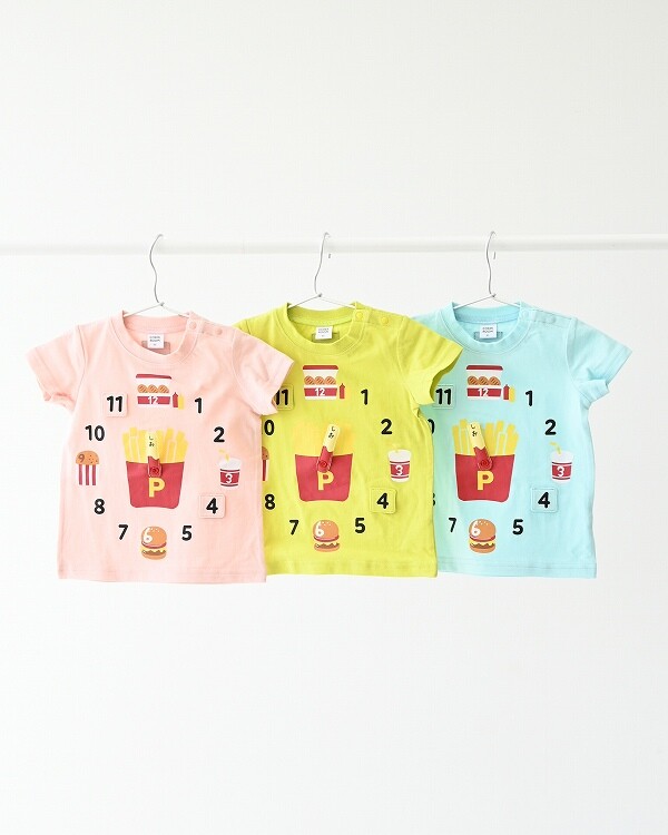 🆕【⭐訂購⭐】 🇯🇵日本直送 🌀可愛移動 薯條時鐘 短袖TEE［3款選］🌀[ELDA-0218][260524]