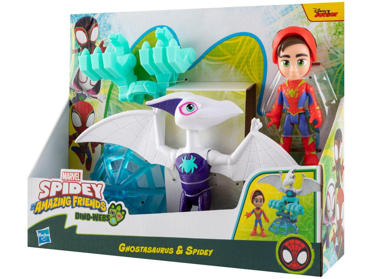 正版 Marvel Spidey and His Amazing Friends 蜘蛛俠 Ghostasaurus 翼龍公仔套裝