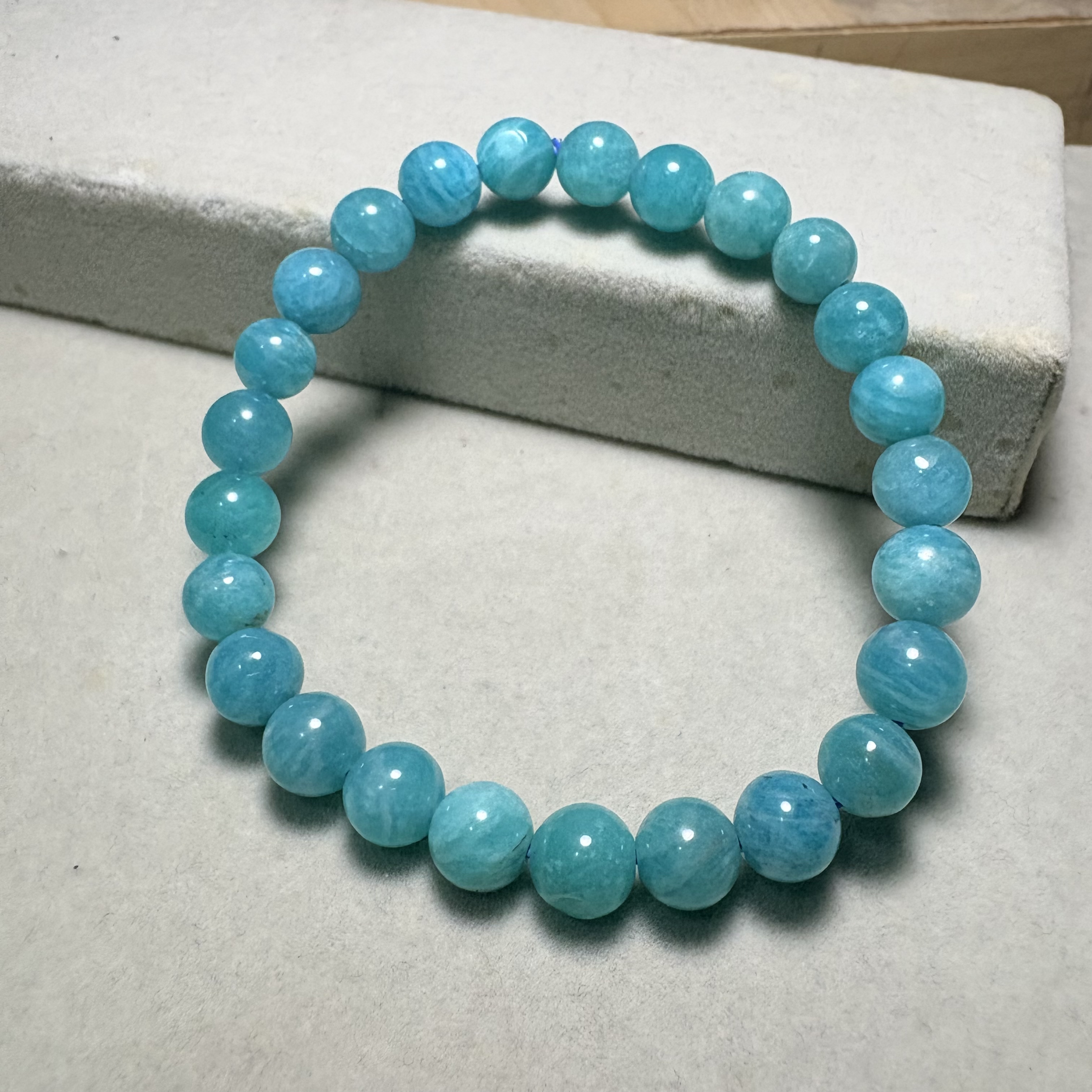 7.5mm天河石天然石手串No.2201