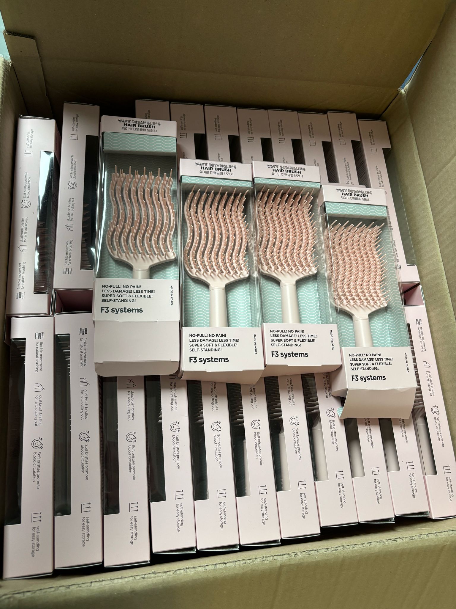 韓國🇰🇷F3 不扯髮打結 可立式波浪順髮梳