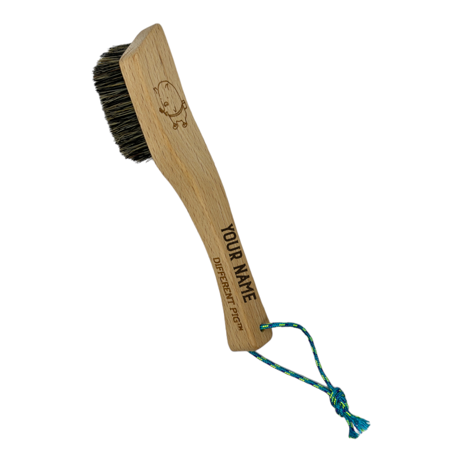 【來字刻名】𝗗𝗜𝗙𝗙𝗘𝗥𝗘𝗡𝗧 𝗣𝗜𝗚™ OG brush with name carving 刻名大豬掃連掛繩