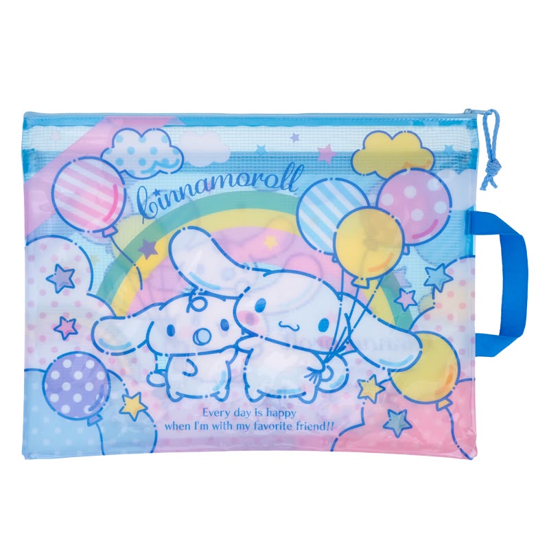 Cinnamoroll F4 PVC Mesh Bag W/ Double Zipper (Large Size) 文件袋 (大)