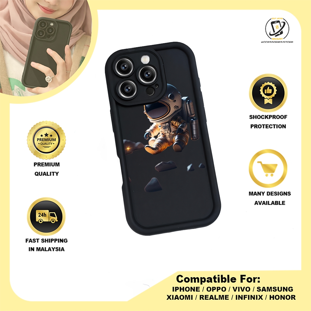 TPU DESIGN CASE PHONE FOR OPPO - DESIGN ASTRONAUT D