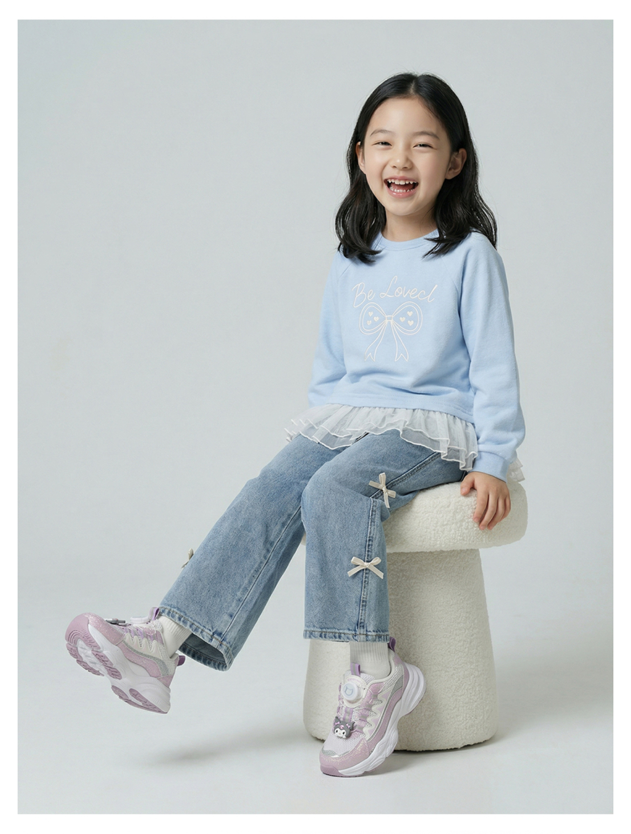 🇰🇷預訂 韓國直送🇰🇷Sanrio兩色人物裝飾撥盤式閃粉波鞋