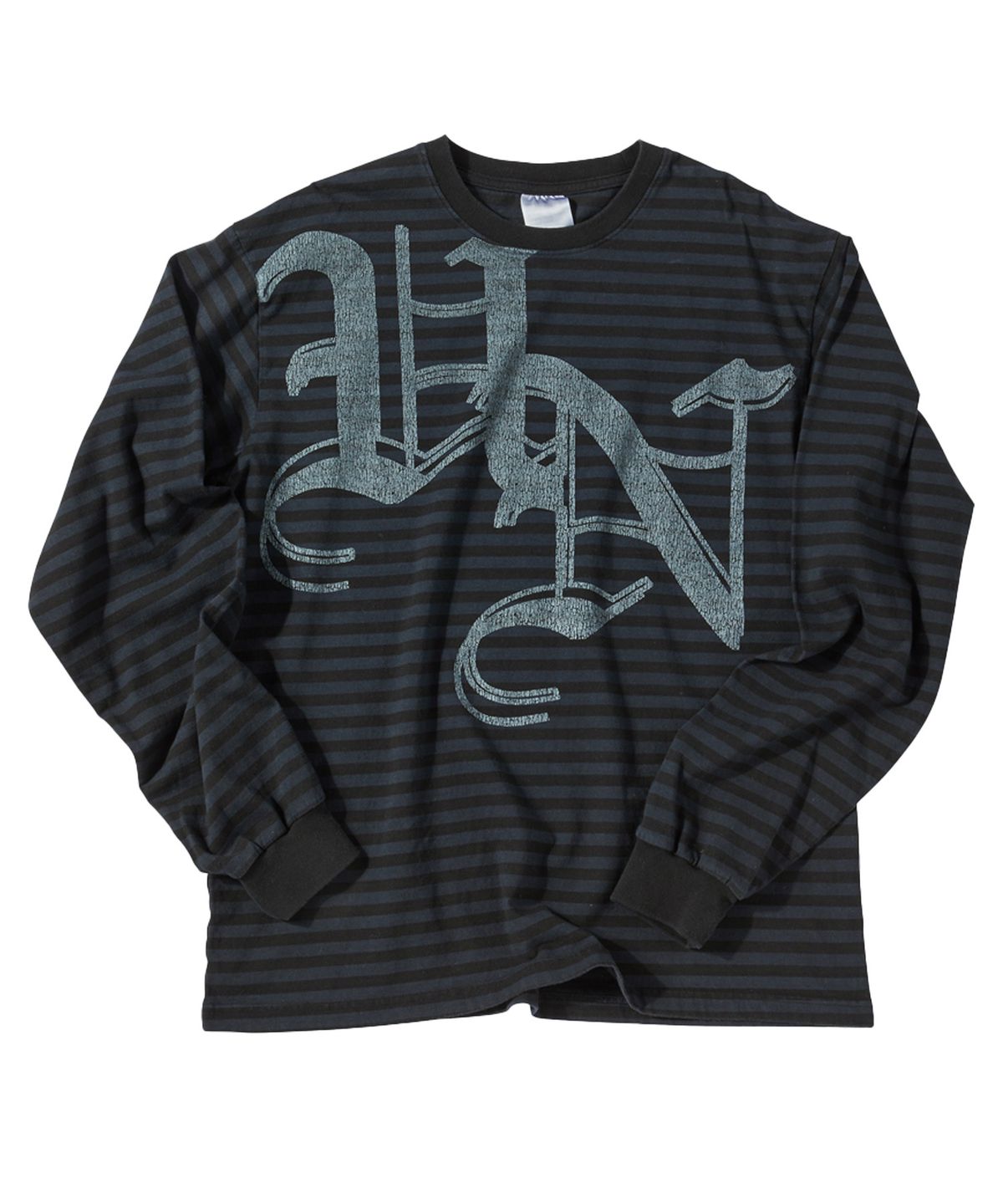 🇰🇷訂購｜UNTITLED｜Stripe Big Logo Sulphate Dye Long Sleeve 