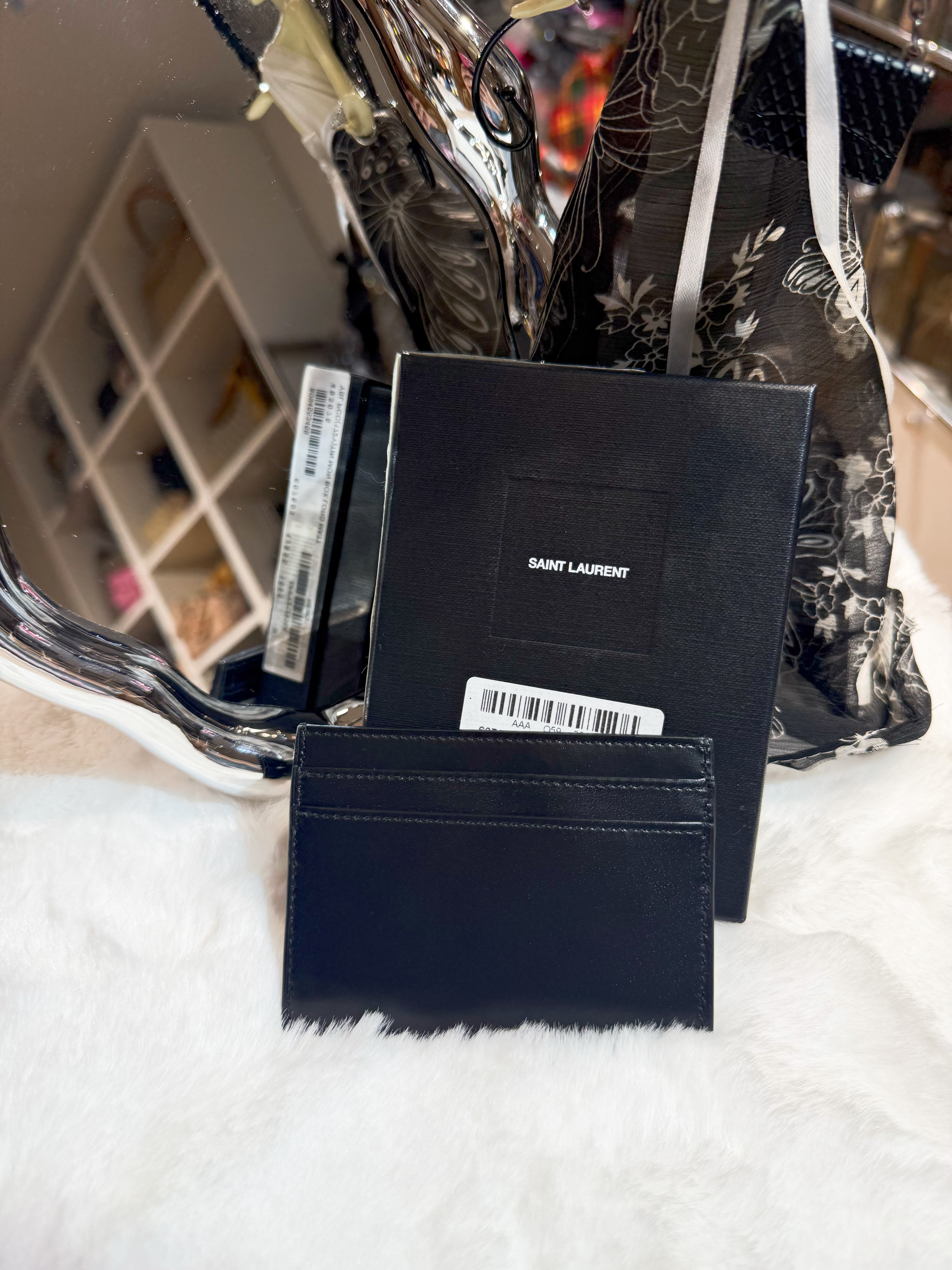 YSL card holder small logo/blk/S