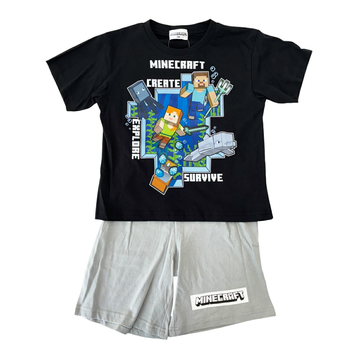 🆕【⭐訂購⭐】🌀 🇯🇵 日本直送 #Minecraft "Create Explore Survive" 短袖家居服套裝［2款選］🌀 [PLEA-0136] [260525]