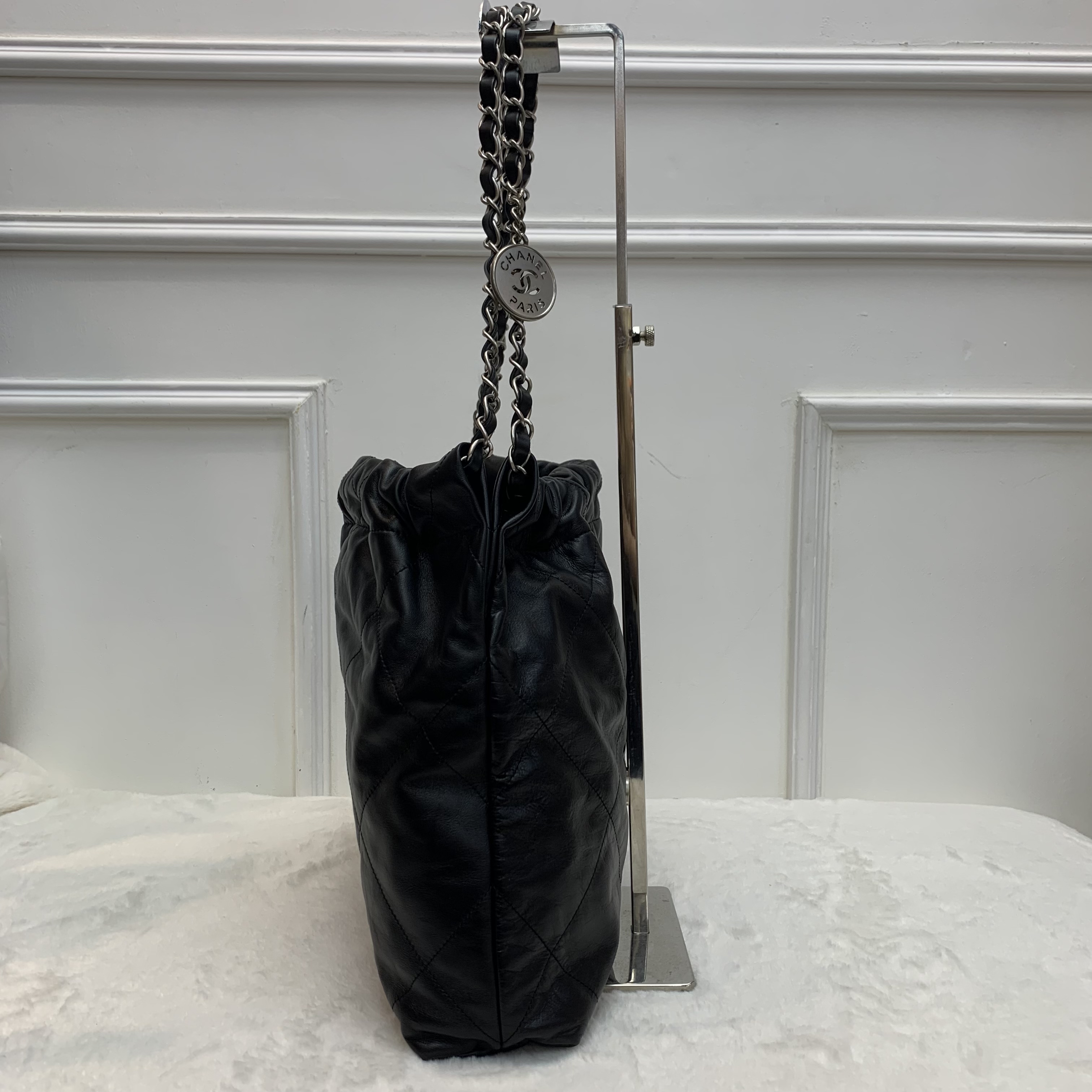 Chanel 22bag 黑色銀扣