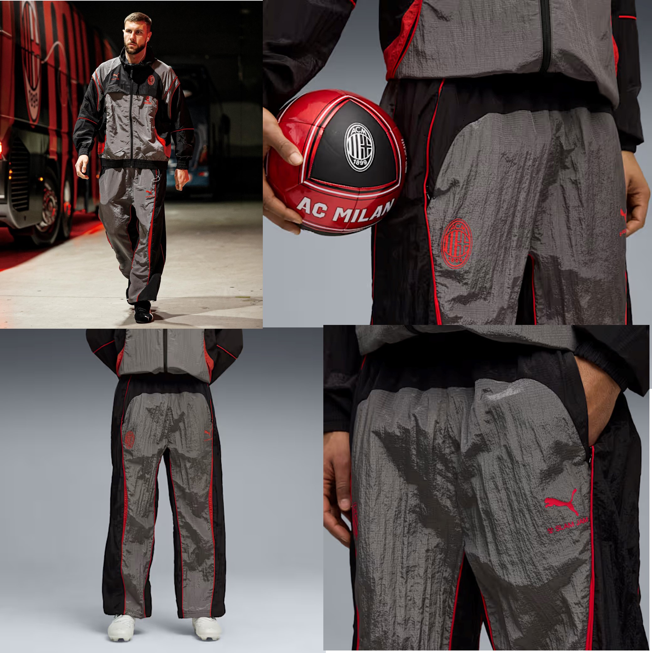 🔥 聖西路球場的黑魂原力！PUMA x AC Milan x Slam Jam 聯名機能長褲 ⚽️ 787771_06