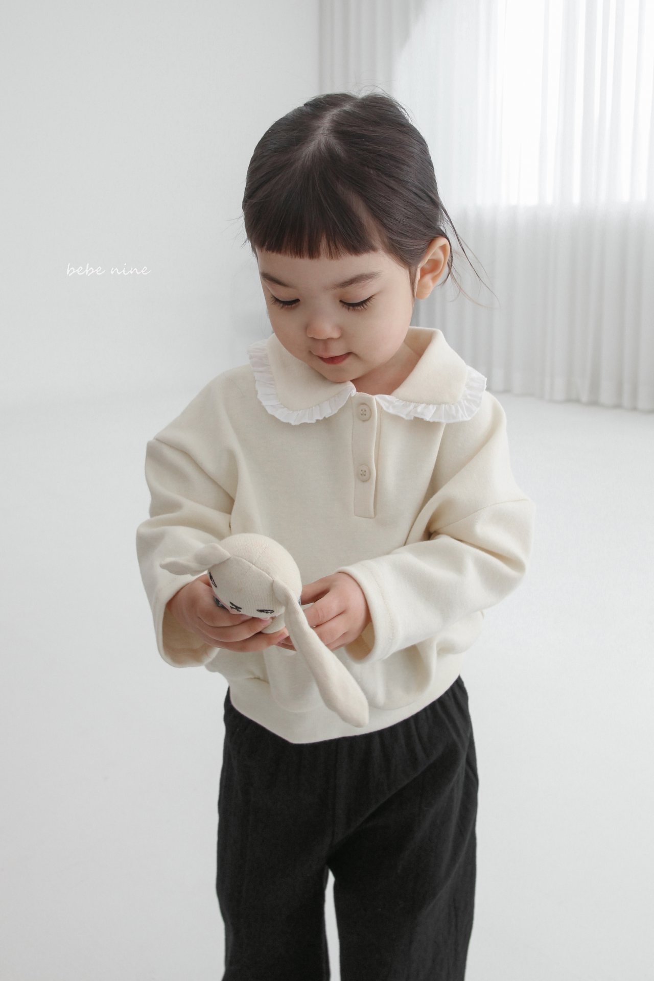 🌸預訂 韓國直送🌸🇰🇷Bebenine三色荷葉邊翻領衛衣