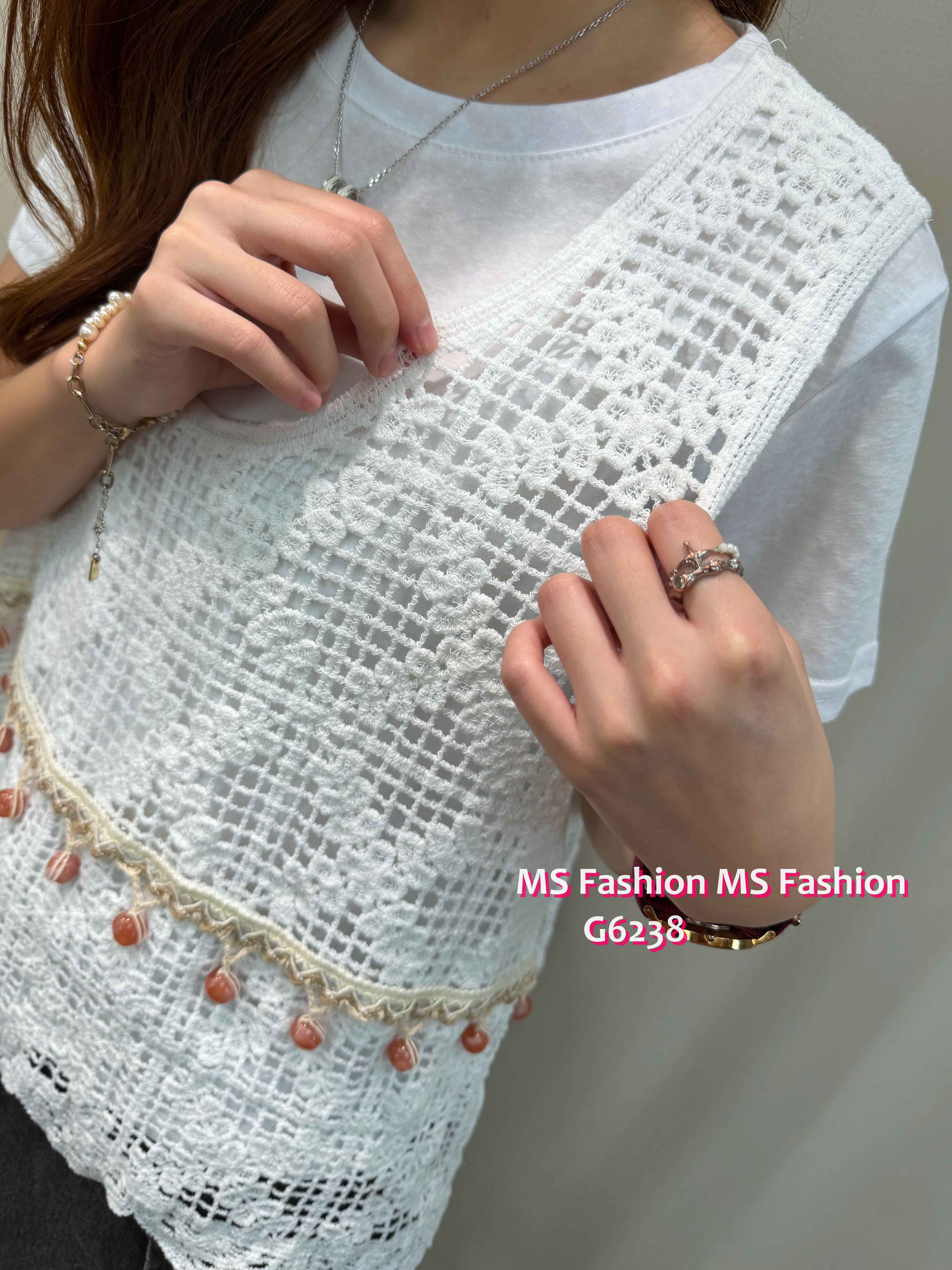 G6238 通花背心Top set