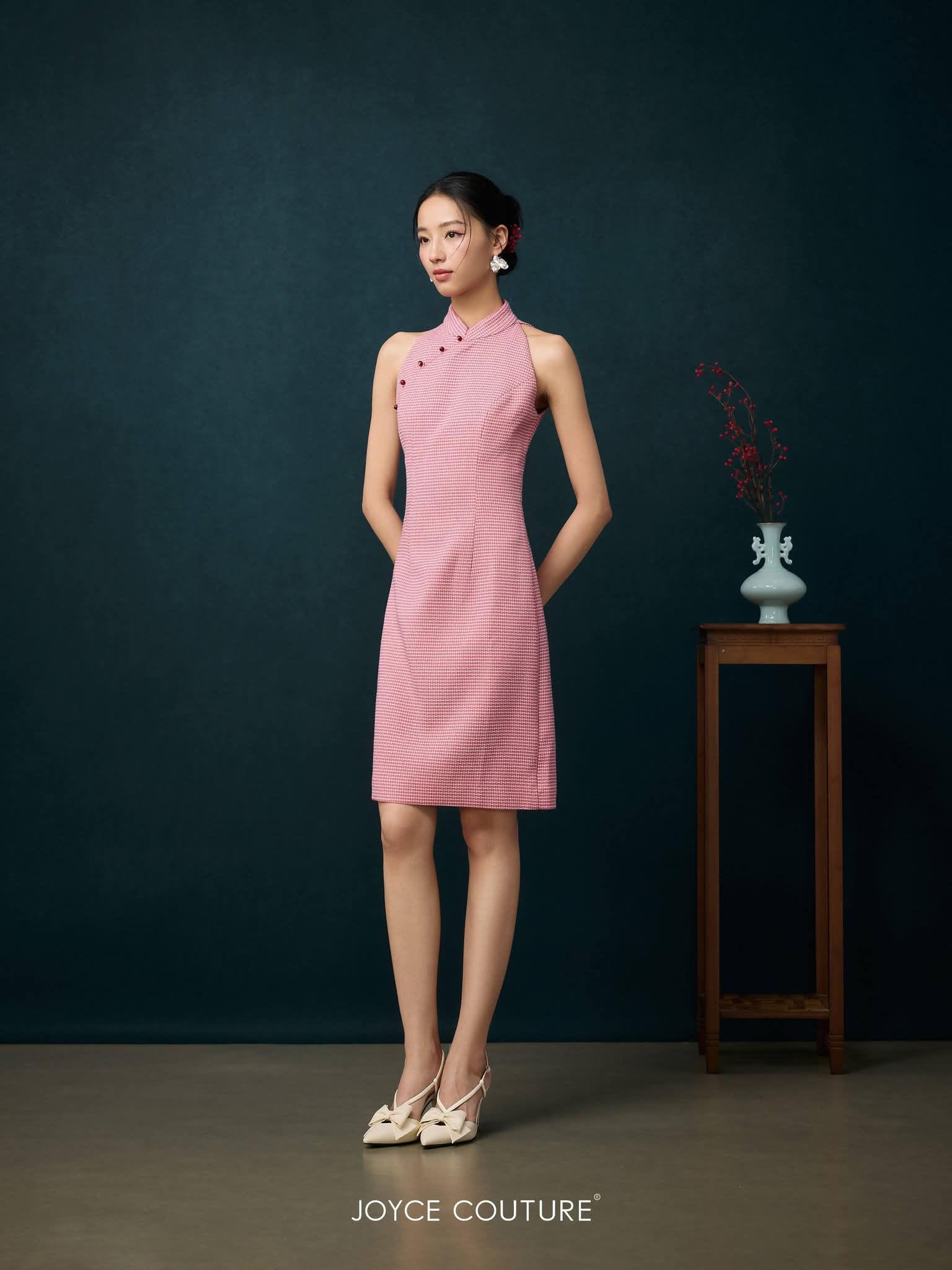 现代风格旗袍连身裙 D0094