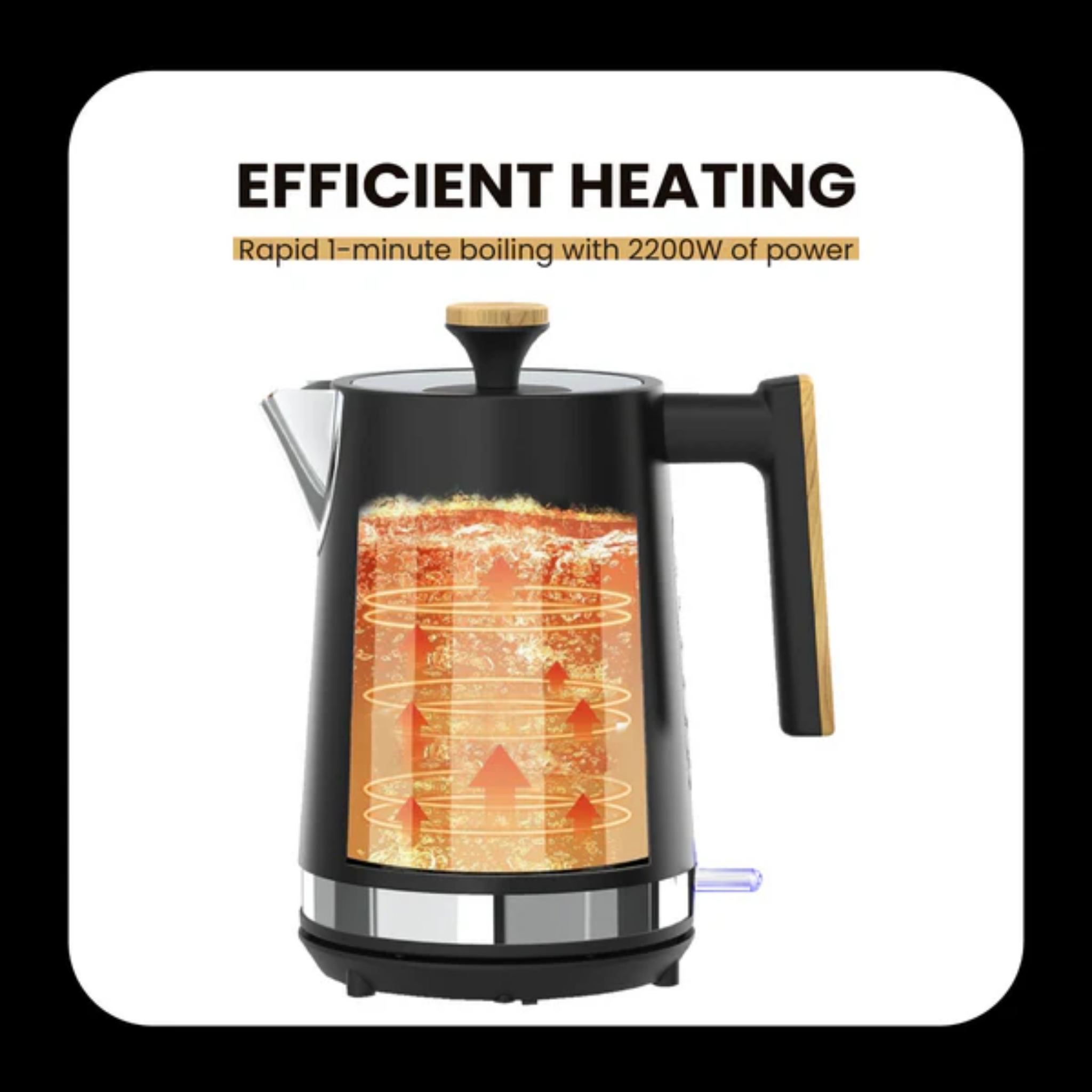 Russell Taylors 1.7L Noir Stainless Electric Kettle (RK30)