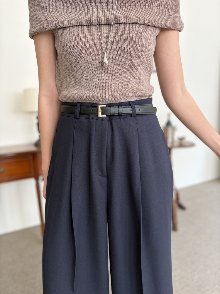 [輕薄!] Summer Timeless Rayon Pants (Navy)
