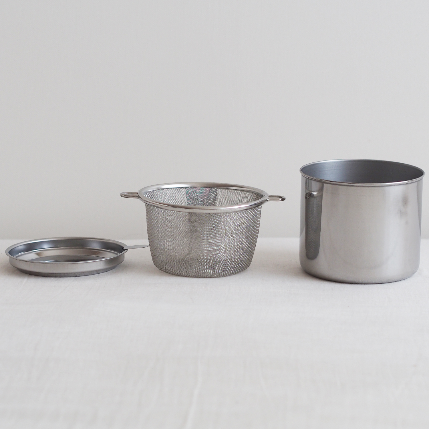 🔥🔥【日本製《THREE SNOW》燕三條不鏽鋼水濾乳酪製作罐】3件套