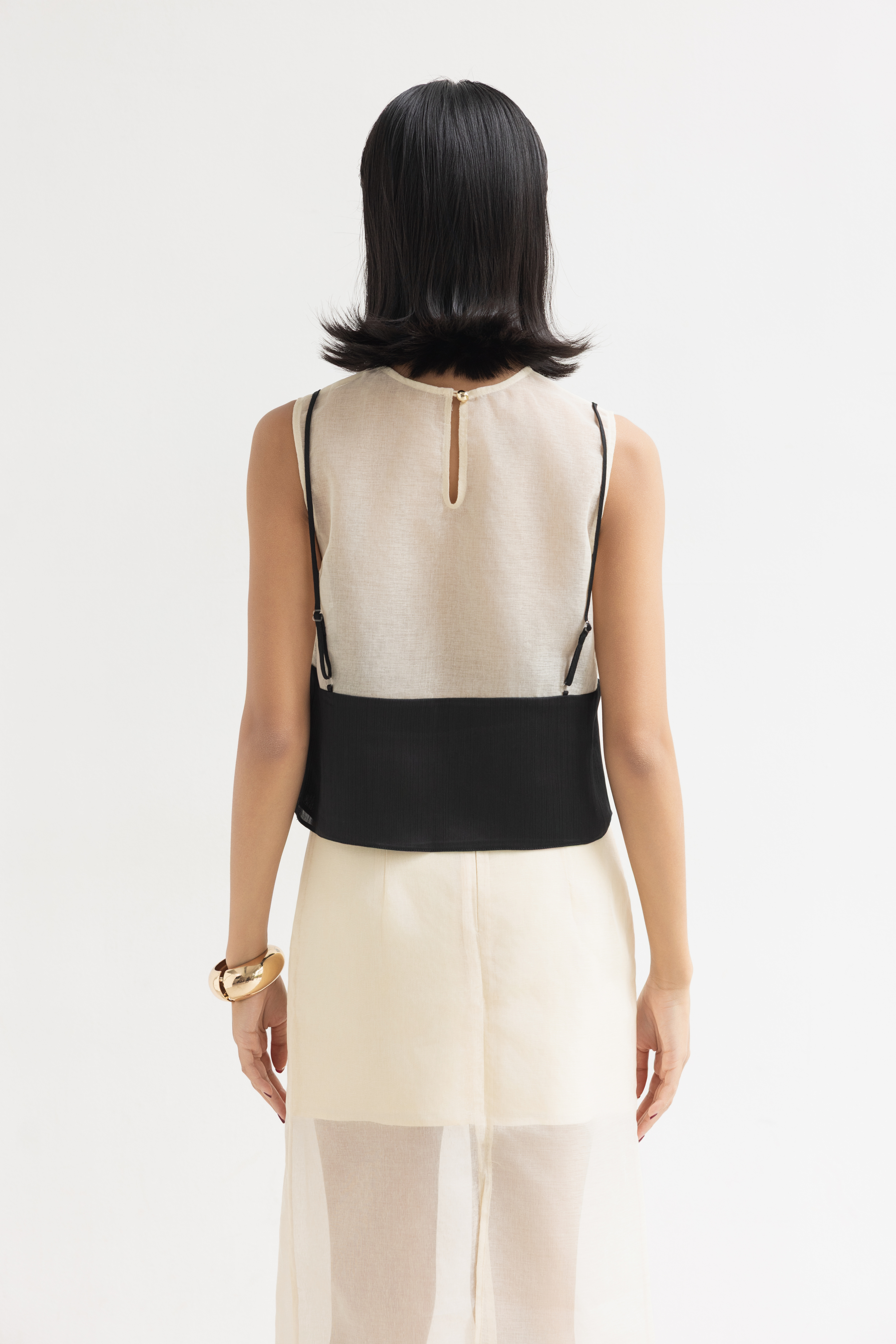 The Elise Lace-Overlay Top