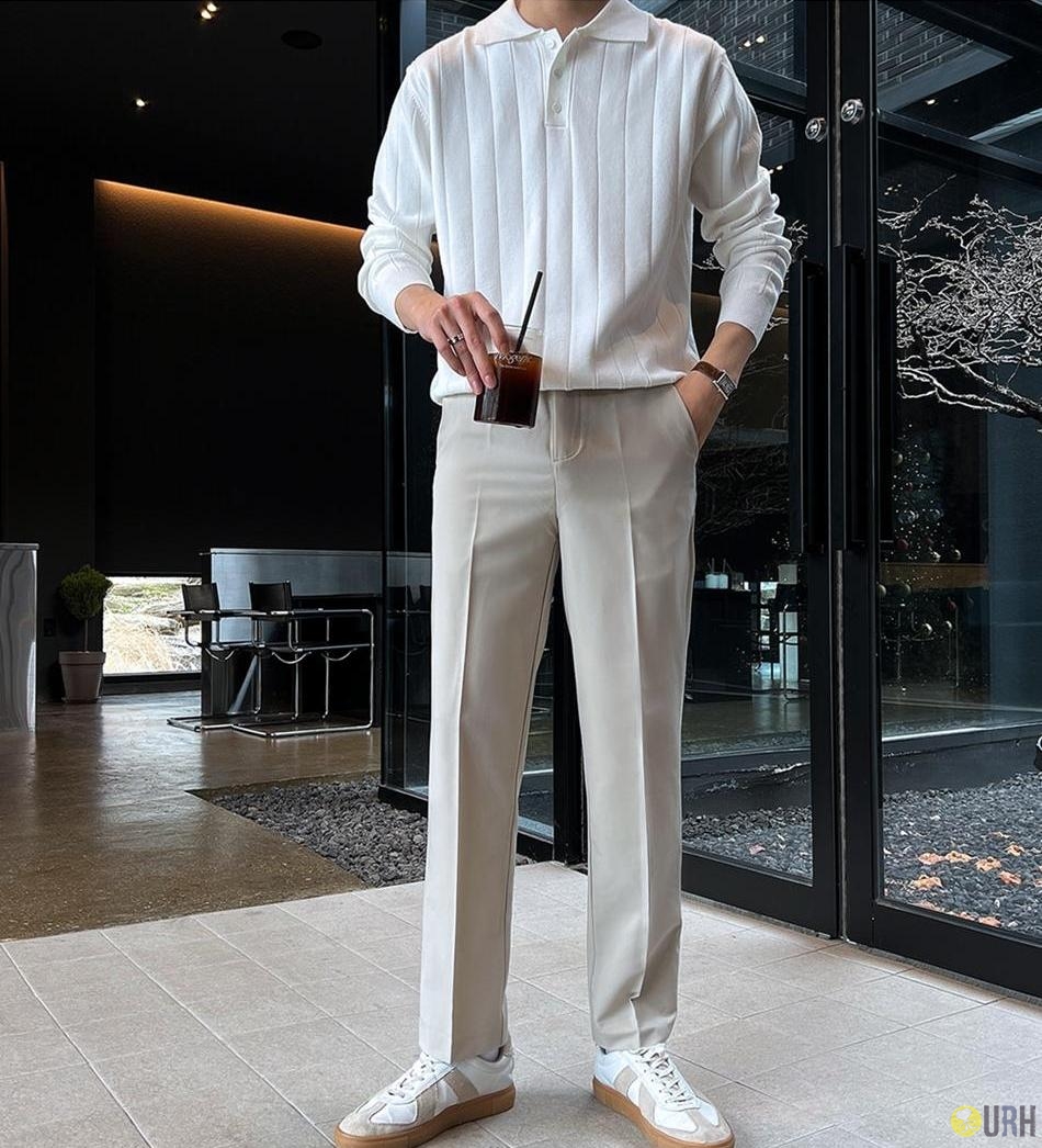 【100%保證韓國直送】德國STOLL機織水洗粘膠翻領針織上衣 [4 color] RG165383