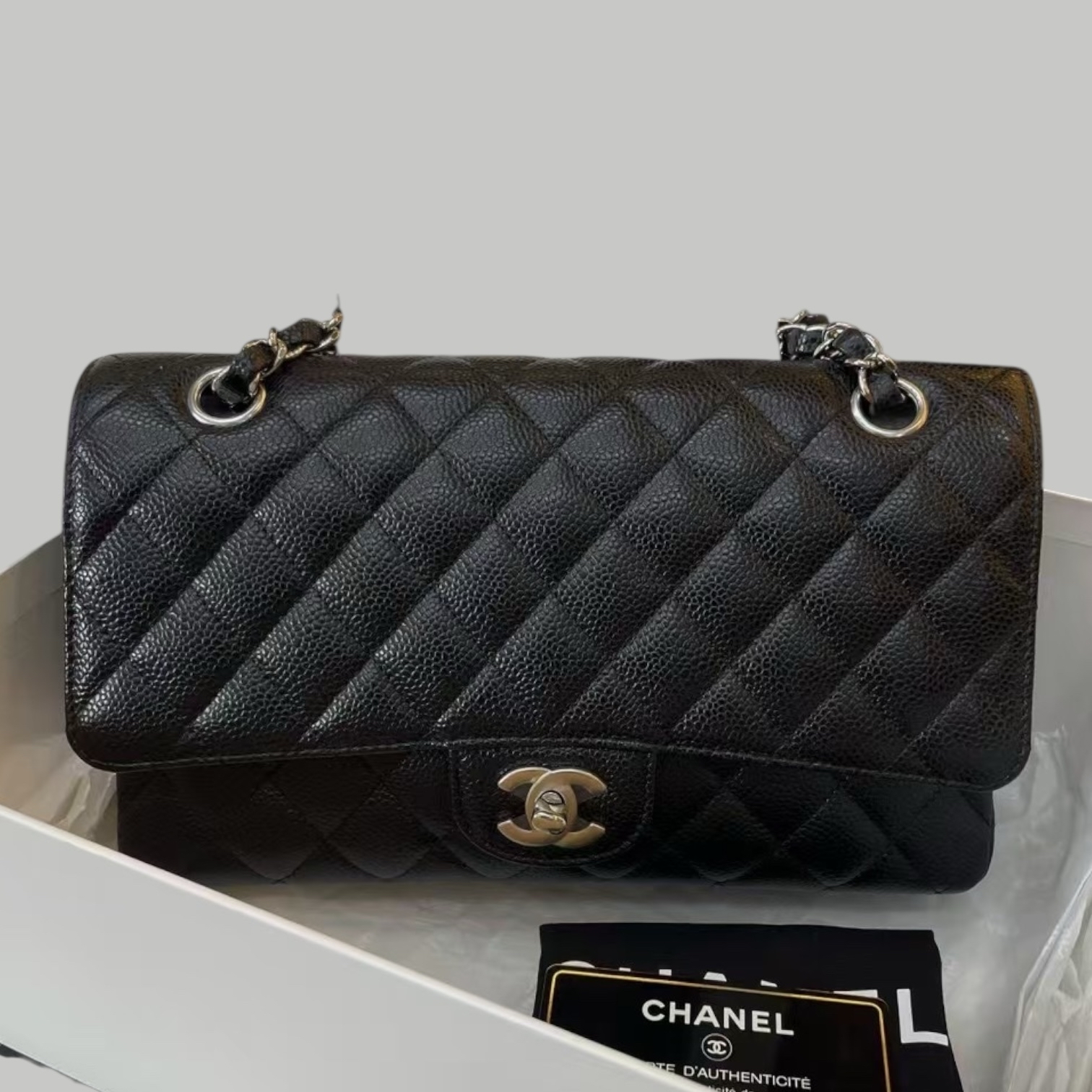 Chanel  Caviar CF25 銀扣