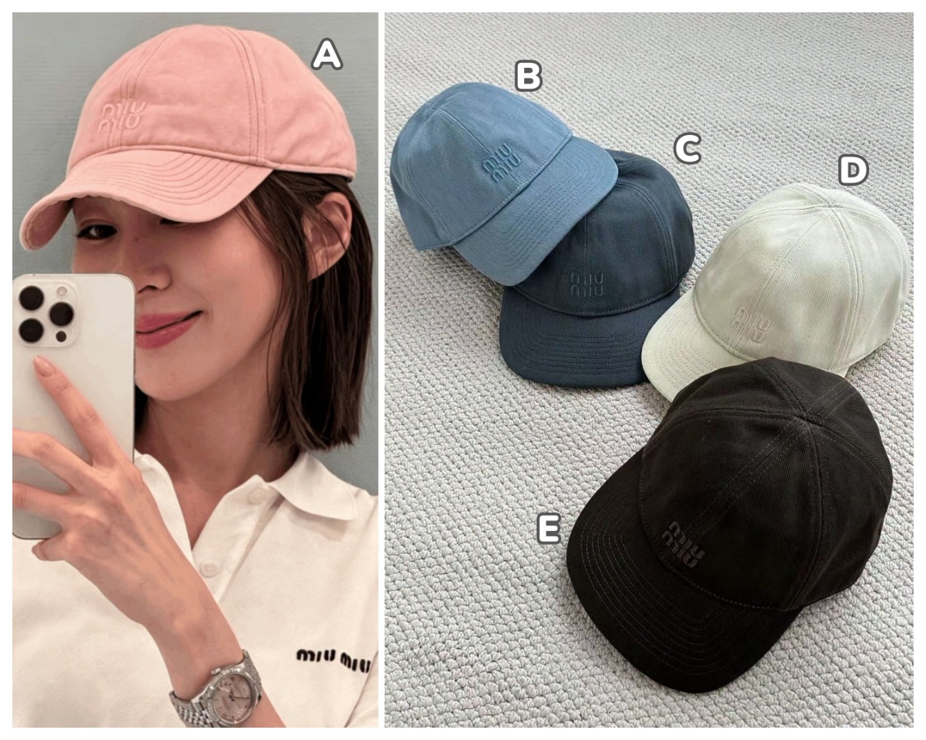 【頂級原單】Miu Miu Drill baseball cap 斜紋棒球帽