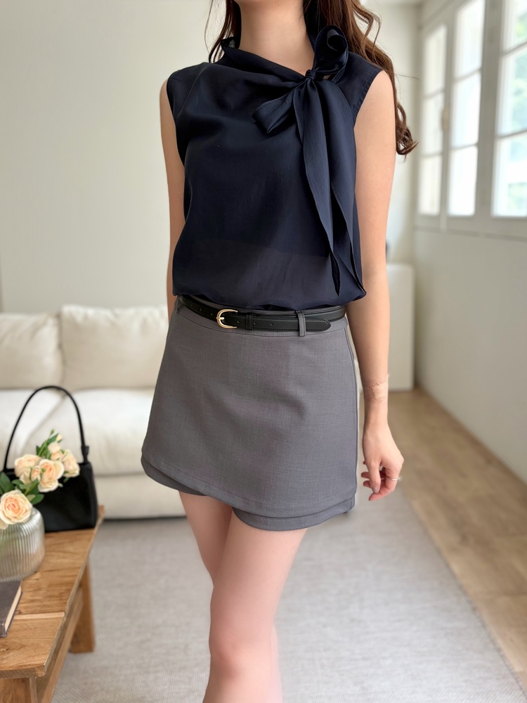 Clean Line Overlay Skorts (Grey)
