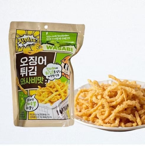WOW - 韓國直送Wow香脆炸魷魚 絲(芥末味芥末味魷魚薯條(零食) 80g