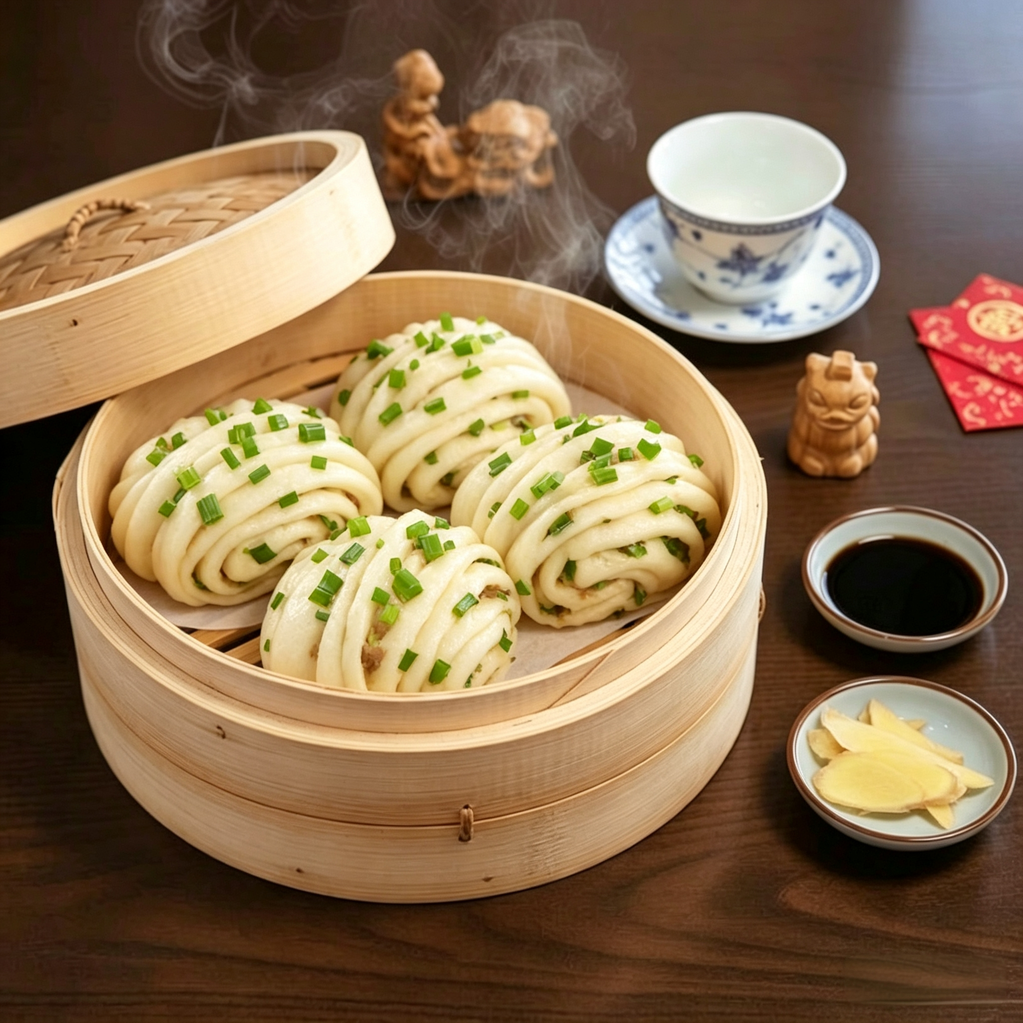 Beef Spring Onion Flower Roll 香蔥牛肉花卷