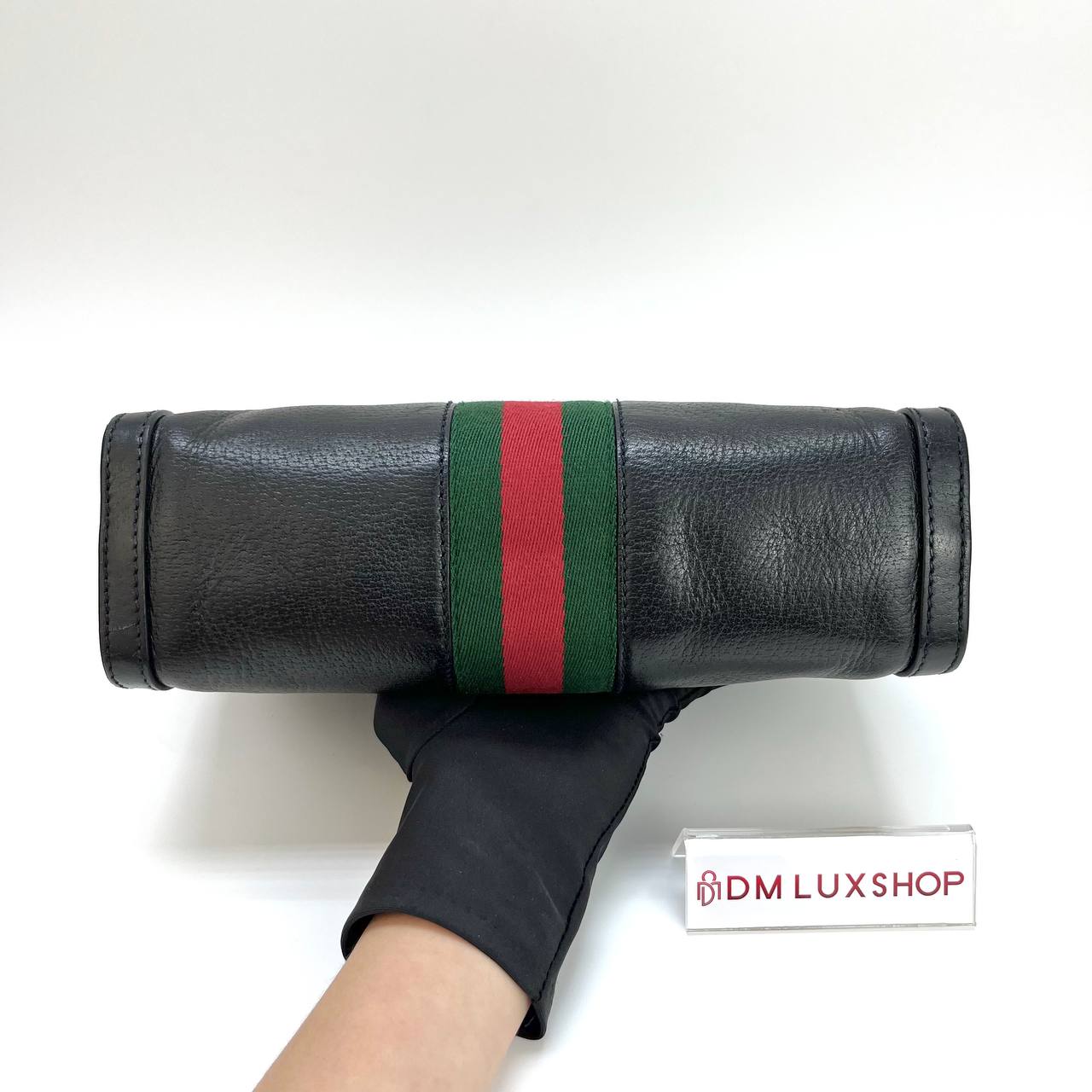 Gucci Black Ophidia Chain Shoulder Bag Small GHW