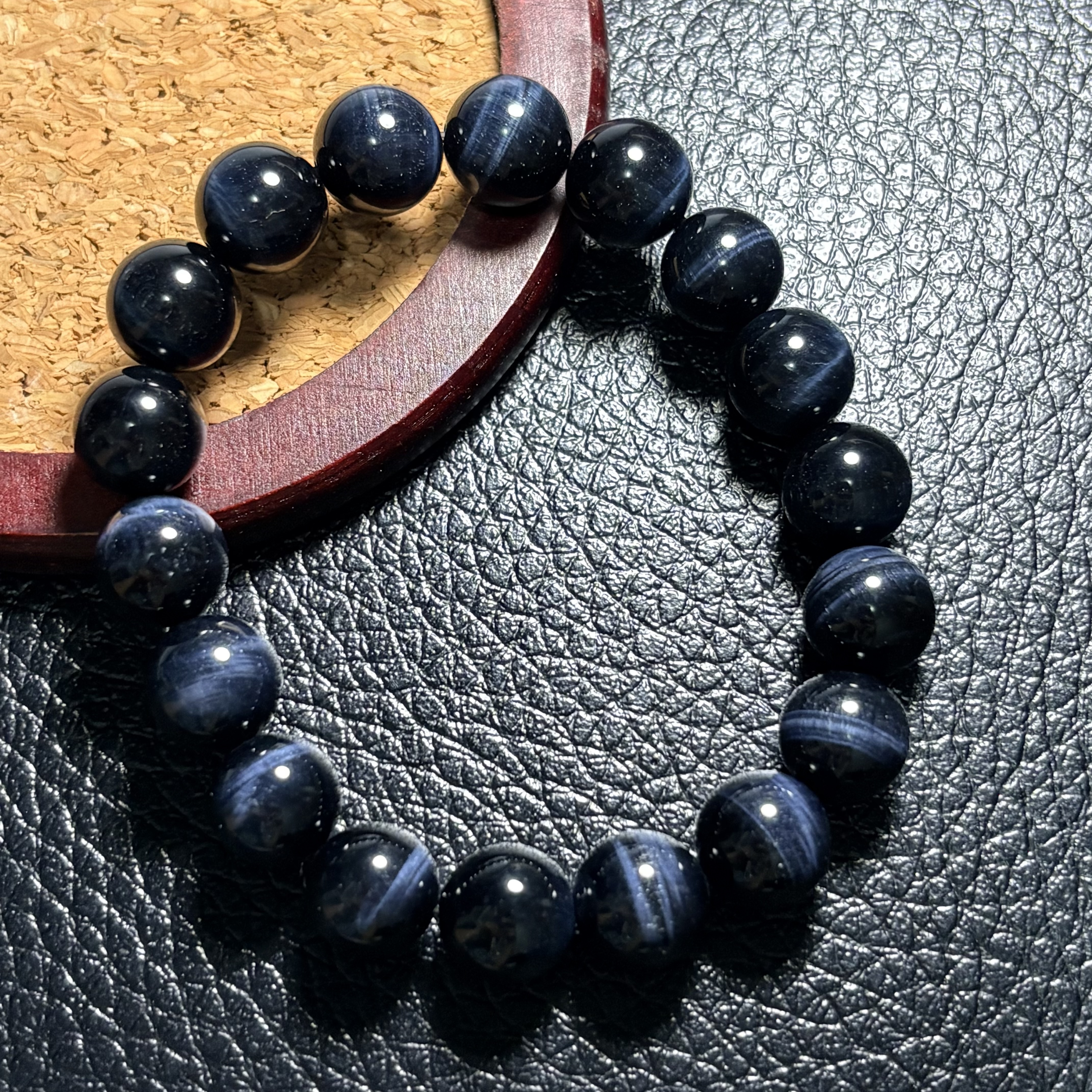 藍虎眼石手串 No.3574 | 規格：11mm珠16cm 手圈