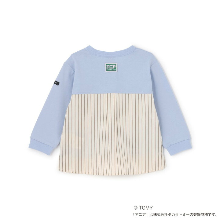 🇯🇵預訂 日本直送🇯🇵Petit Main x Tomica系列兩色恐龍車車印花拼布假兩件長袖T恤