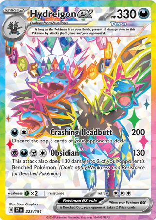 Pokemon TCG  Surging Sparks - Hydreigon EX-223/191