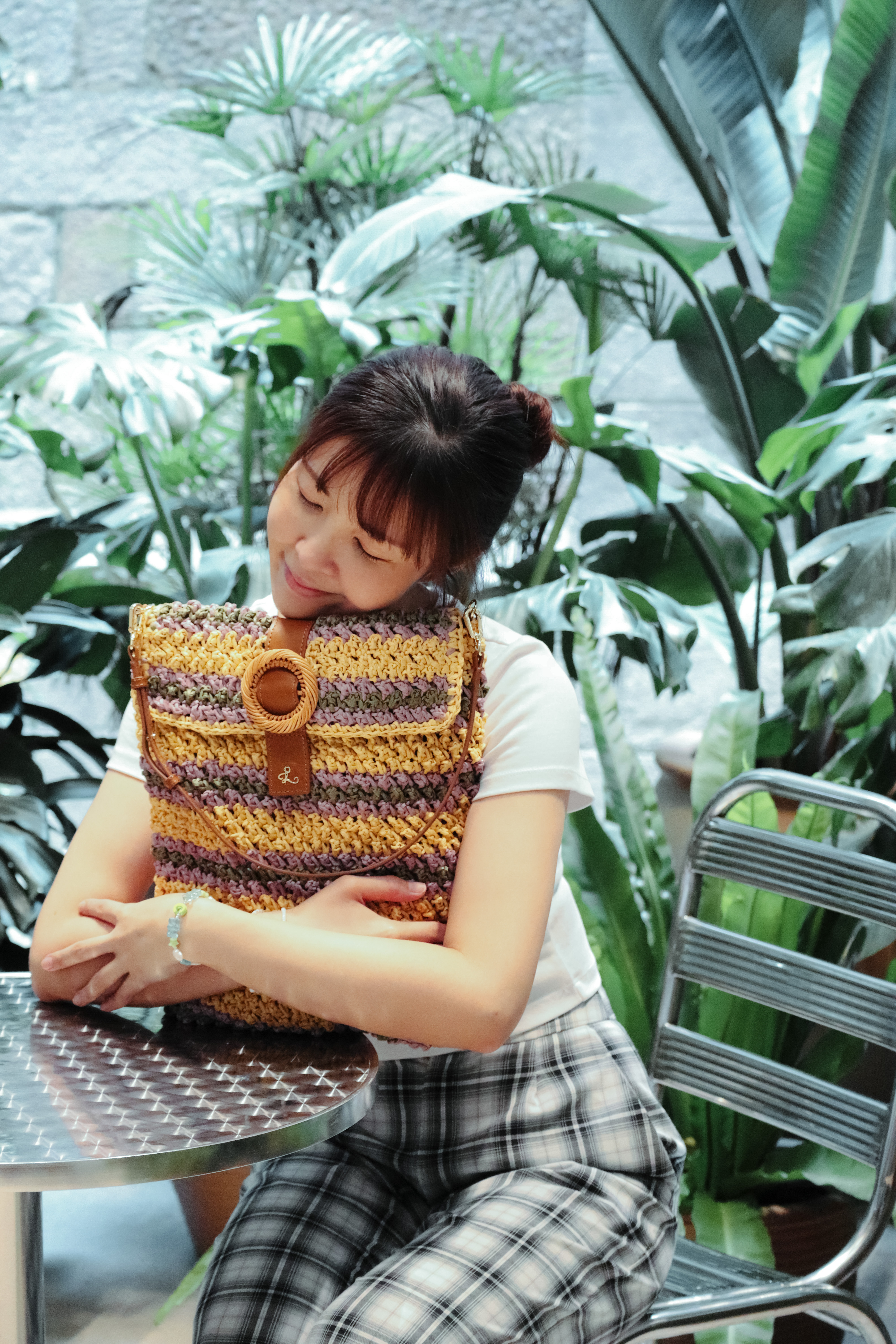 PAPER GARDEN – Flower Buds Large Shoulder Bag