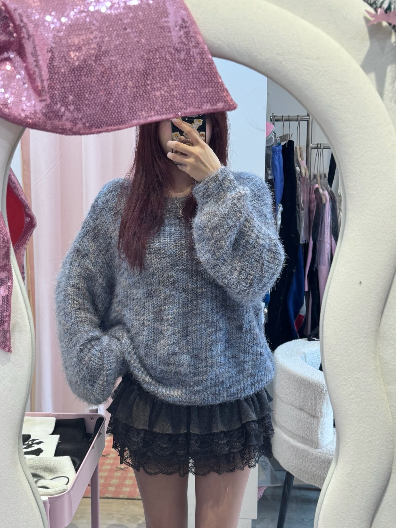 已售罄❌韓國高質毛毛混色冷毛衣 （舒服！）