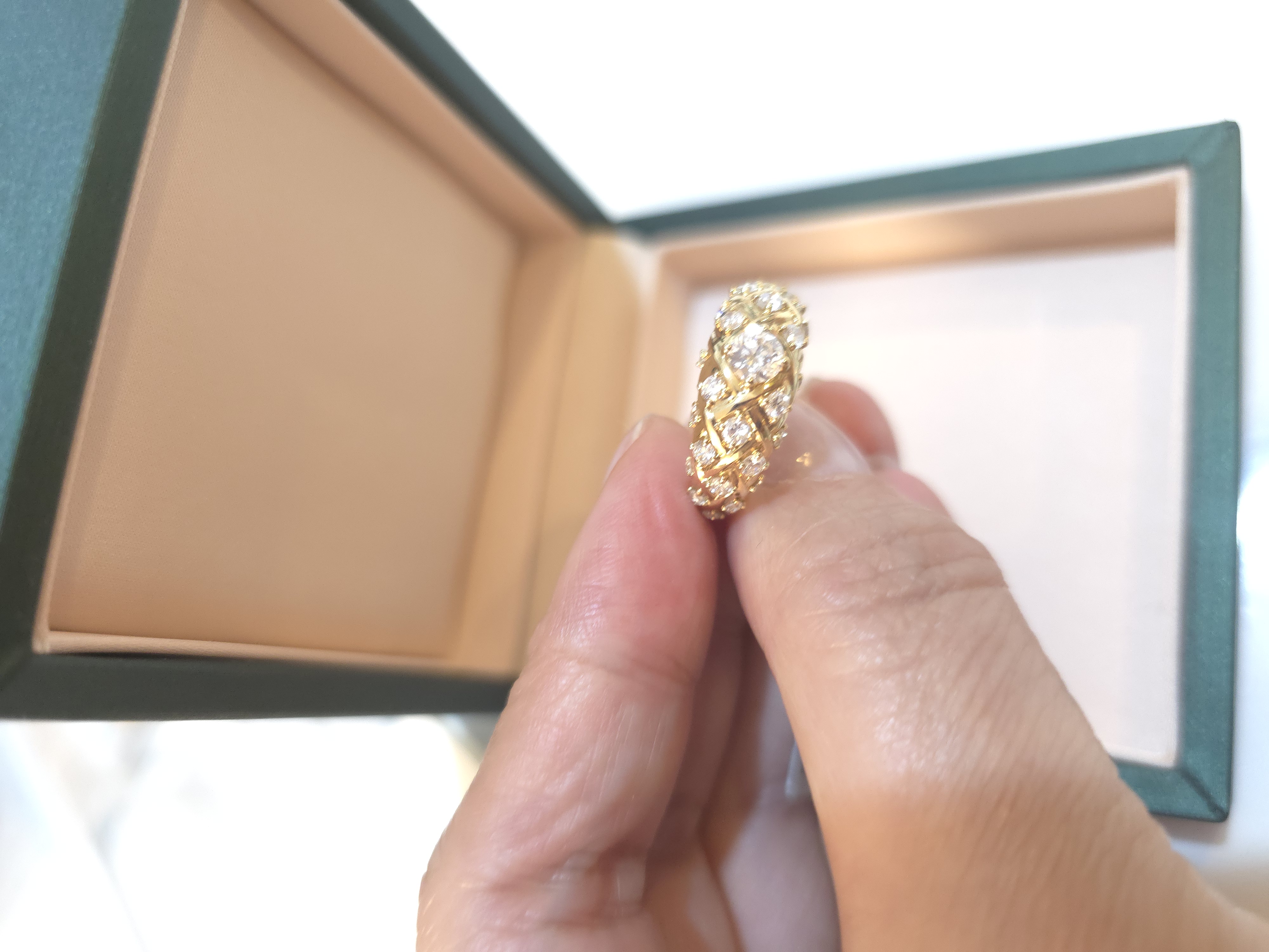 18K培育鑽石戒指 D0.347 d1.21 G4.44 S13