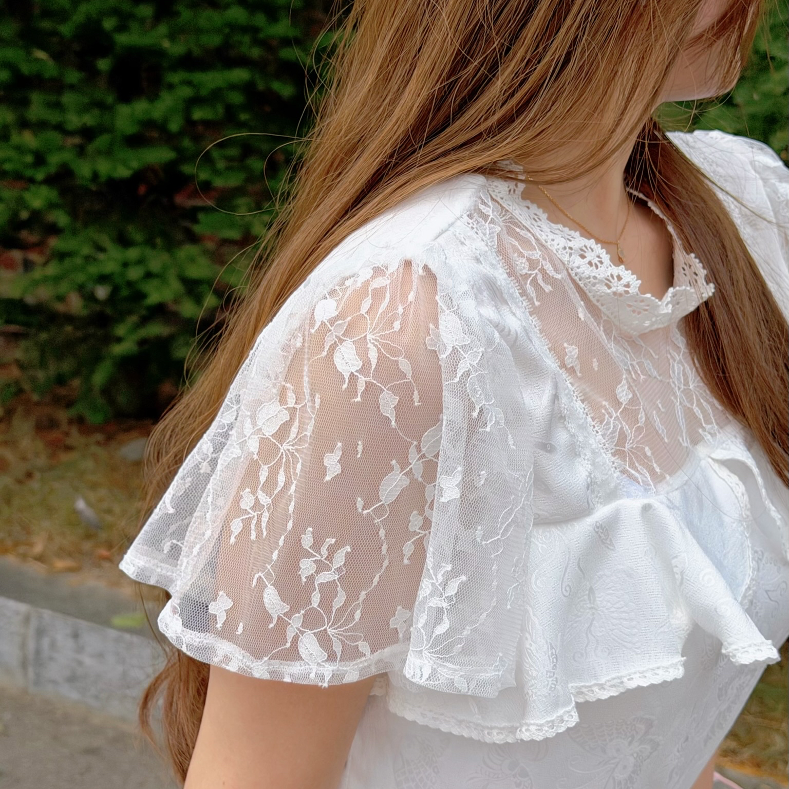 #HANNA-made# Tulip Ethereal Lace Blouse